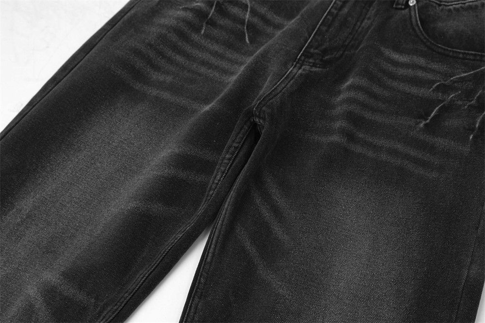 Japanese Brand × Jean America loose lightning pattern washed distressed jeans Size US 34 / EU 50 - 4 Thumbnail