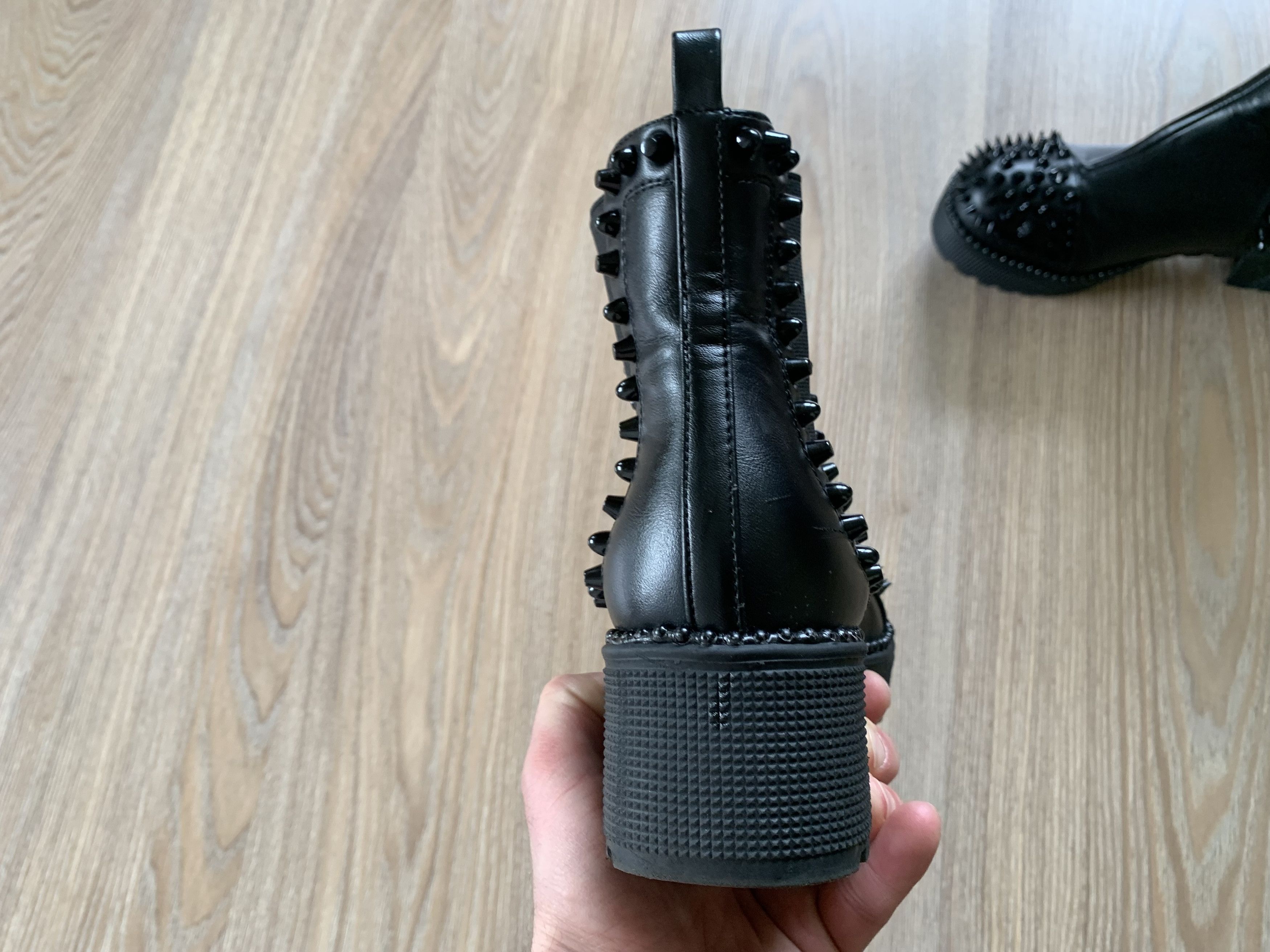Other Womens Spiky Studded Ankle Boots Goth Punk Shoes Size US 8 / IT 38 - 4 Thumbnail