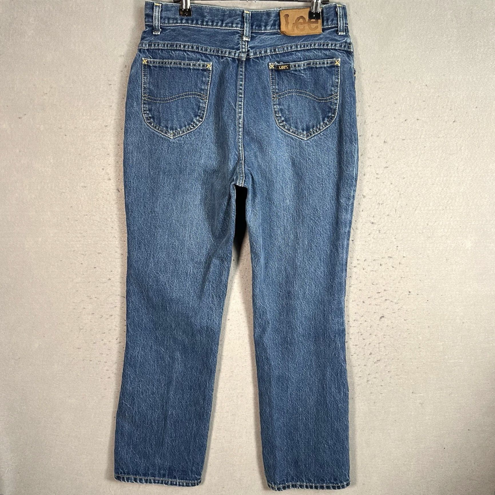 Lee VINTAGE Lee Jeans Womens 16P Blue Denim Dark Wash Straight Leg Made In USA Jeans Women 16P Dark Wash Denim Straight Inseam 29in Size 38" / US 16 / IT 52 - 2 Thumbnail