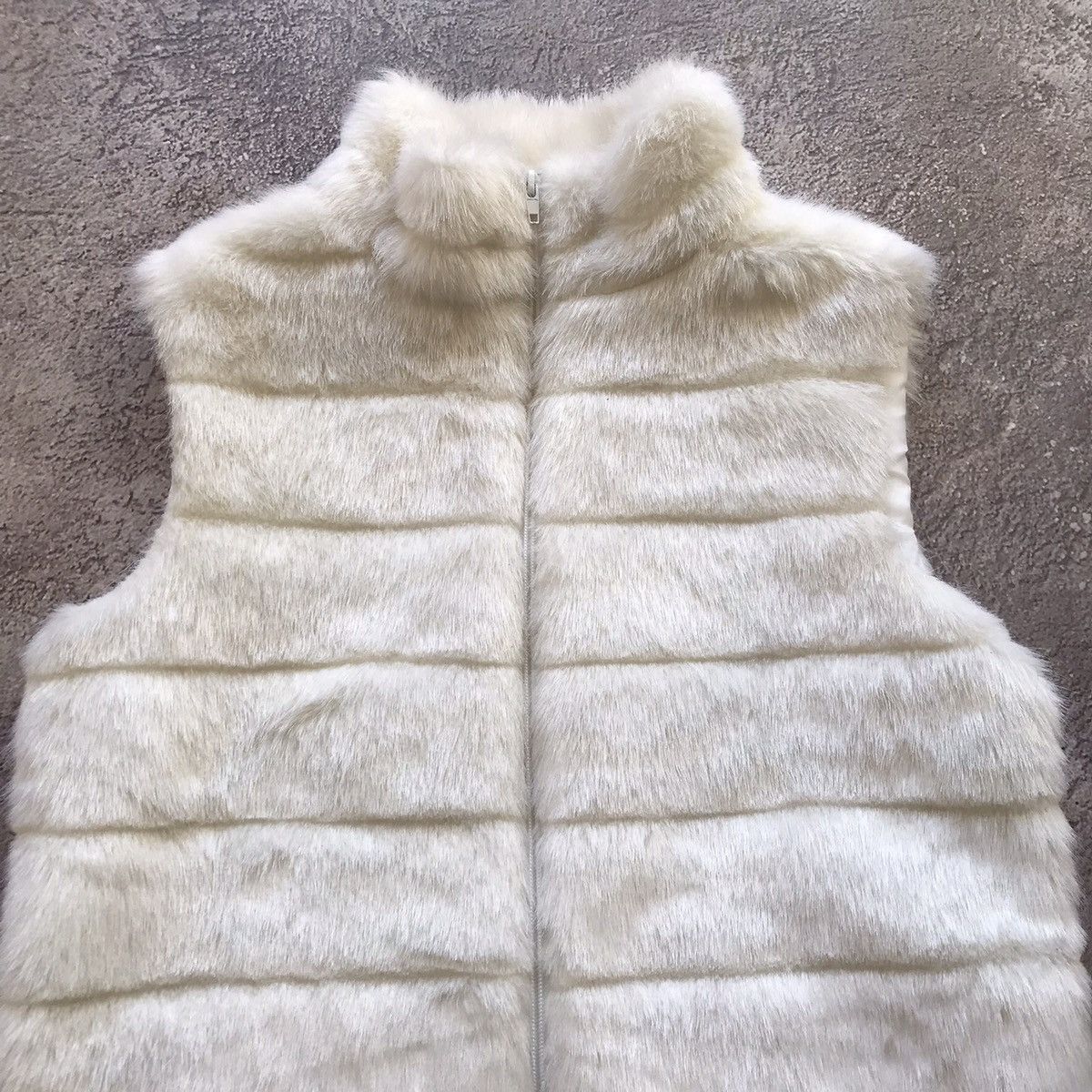 Vintage Vintage Y2K Mohair Zip Vest Oversized Avant Garde Cream M Size M / US 6-8 / IT 42-44 - 4 Thumbnail