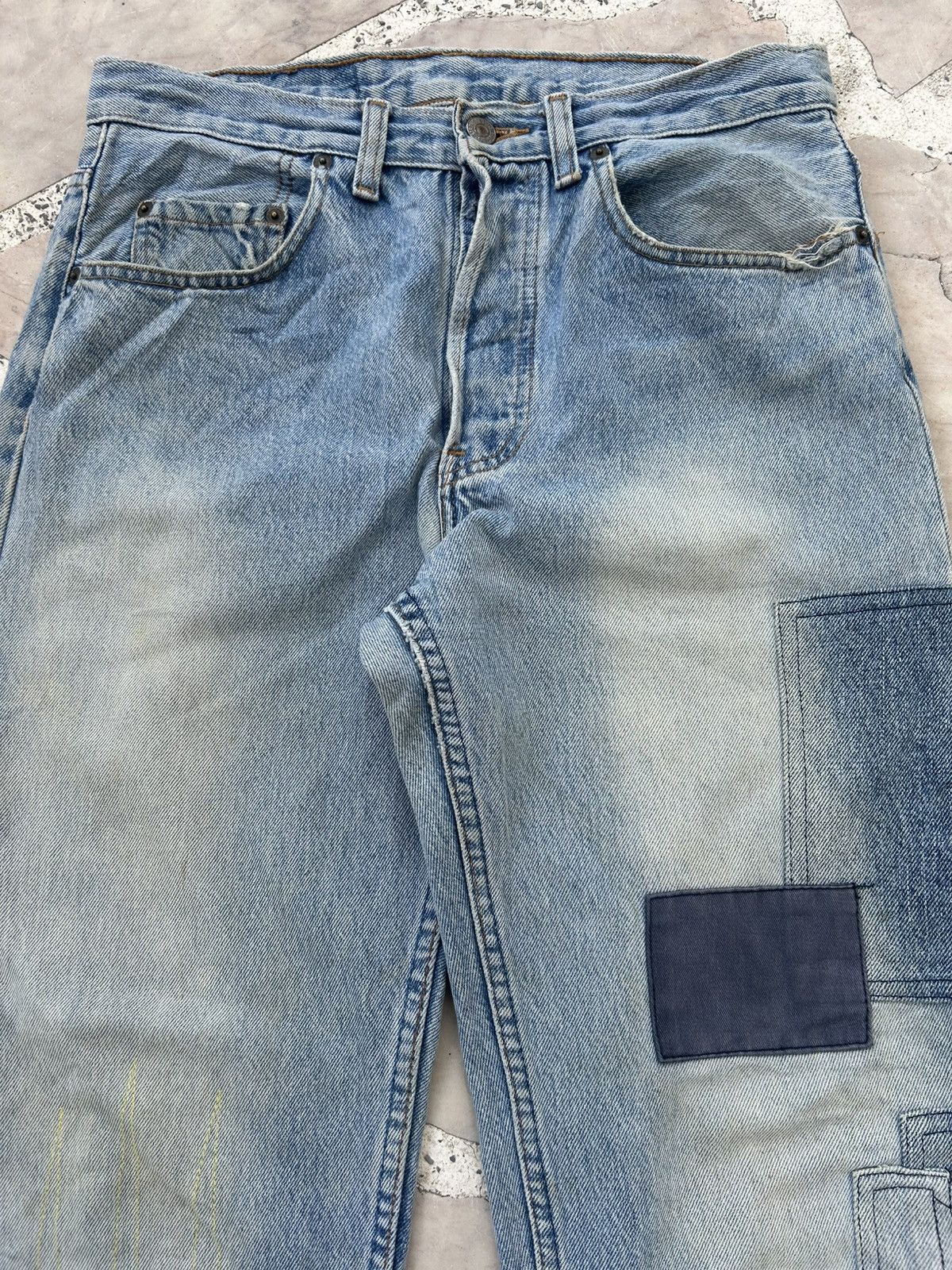 Levi's Levis 501 Patchwork Denim Size US 30 / EU 46 - 4 Thumbnail