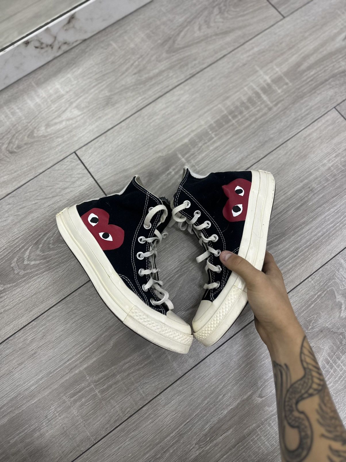 CDG by Comme des Garcons Converse x Come De Garcons Chuck Taylor Sneakers High Size US 7.5 / IT 37.5 - 2 Thumbnail