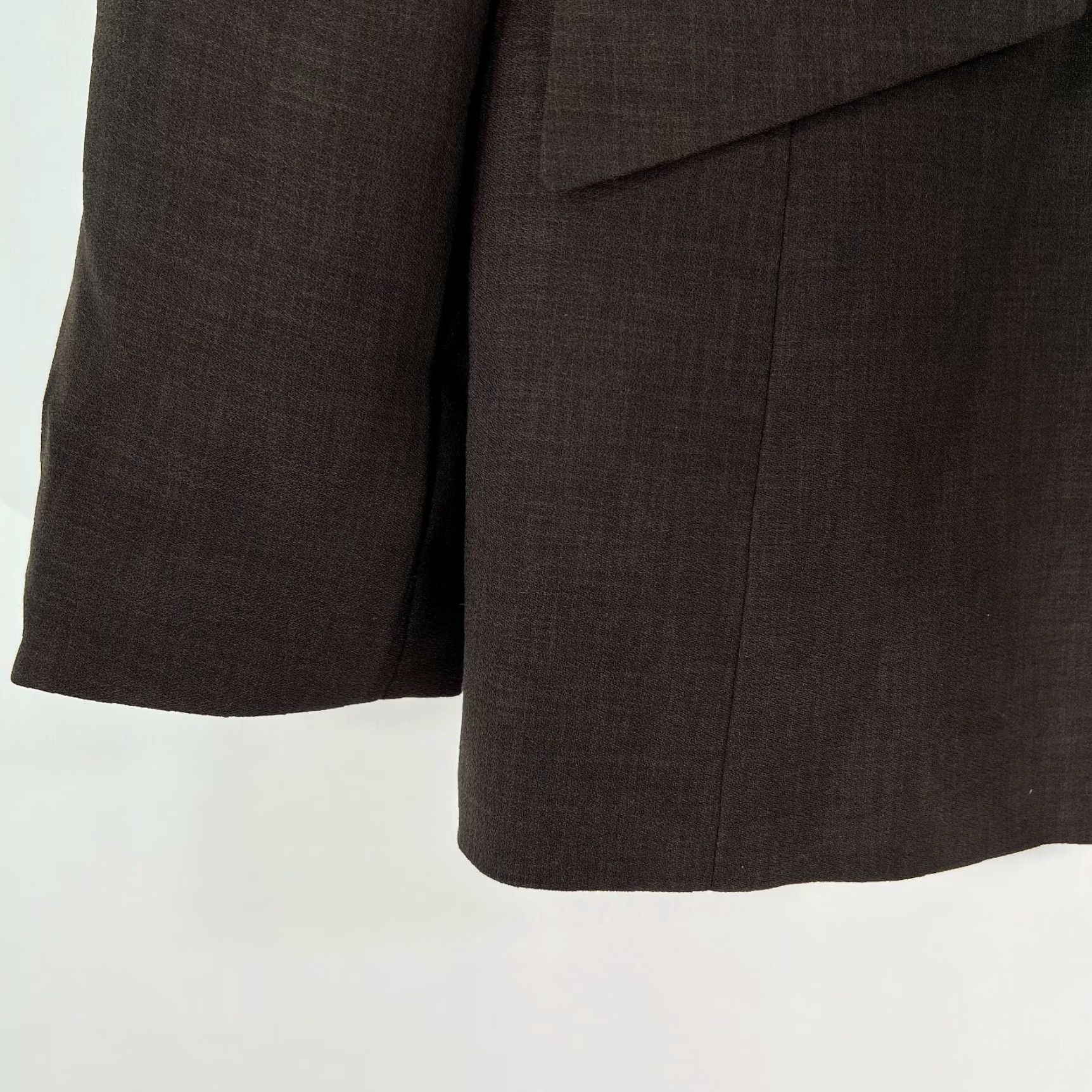 Kasper Kasper Womens Blazer Jacket Notch Brown Three-Button Long Sleeve Size 4 Size S / US 4 / IT 40 - 4 Thumbnail