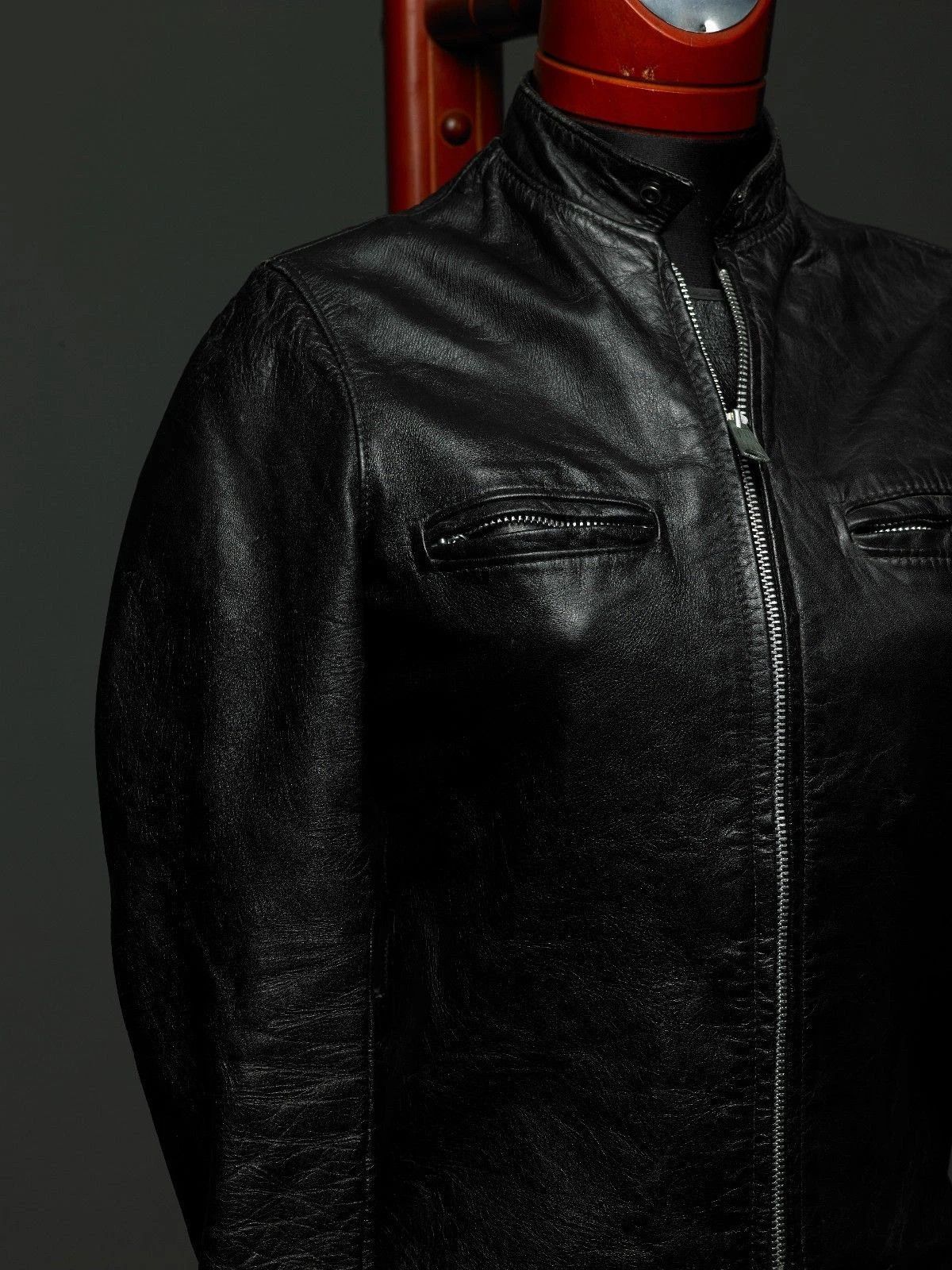 Brooks Vintage BROOKS Cafe Racer Steerhide Leather Jacket 60s Size XS / US 0-2 / IT 36-38 - 5 Thumbnail