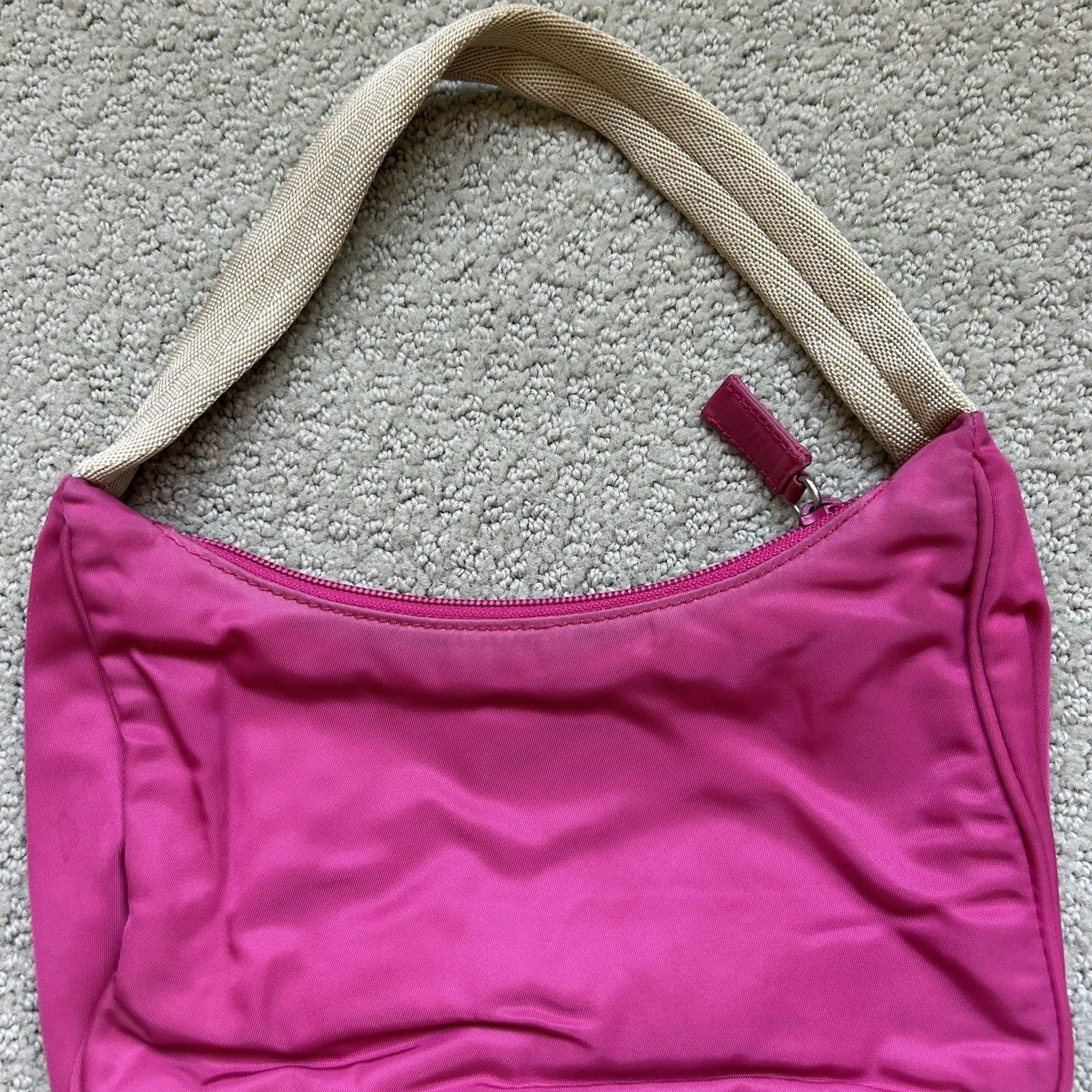 Prada Authentic Prada Pink Nylon Tessuto Messenger Mini Hobo Bag Y Size ONE SIZE - 6 Thumbnail