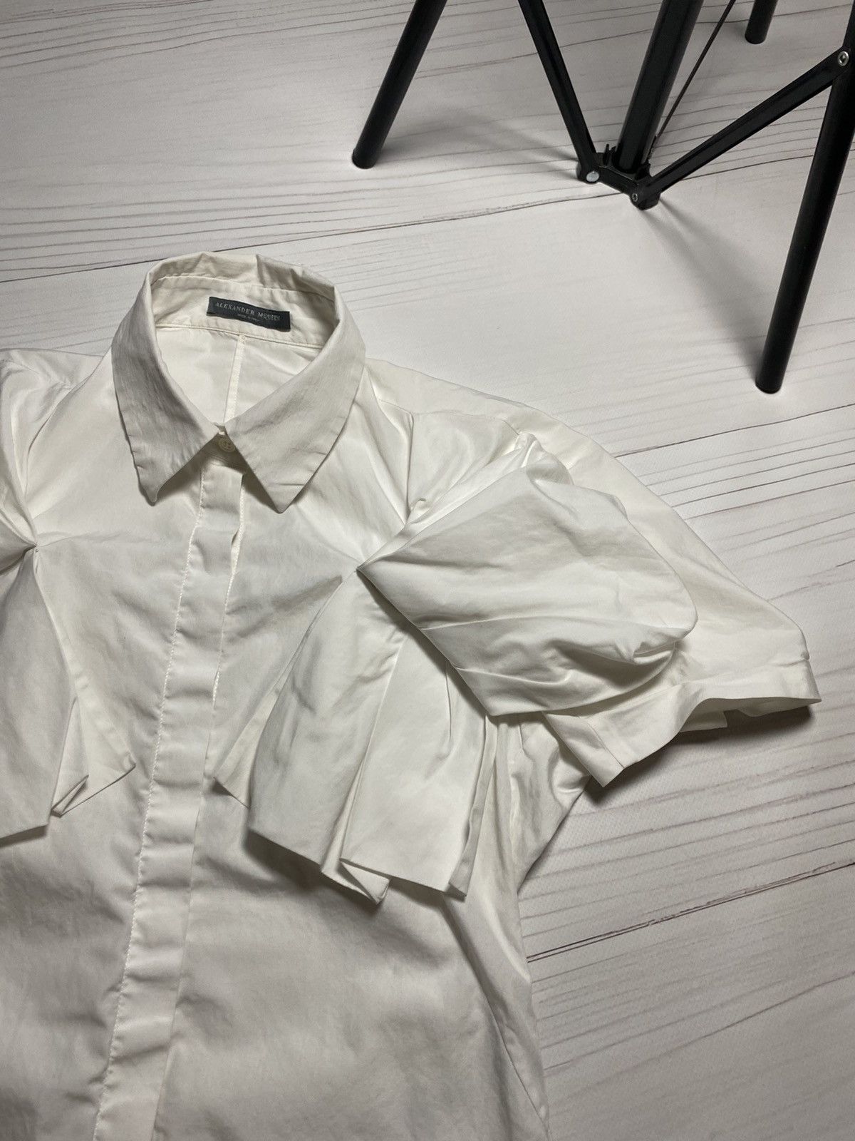 Alexander McQueen Alexander McQueen AW14 White Cotton Bows Side-Tie Shirt Size S / US 4 / IT 40 - 11 Thumbnail