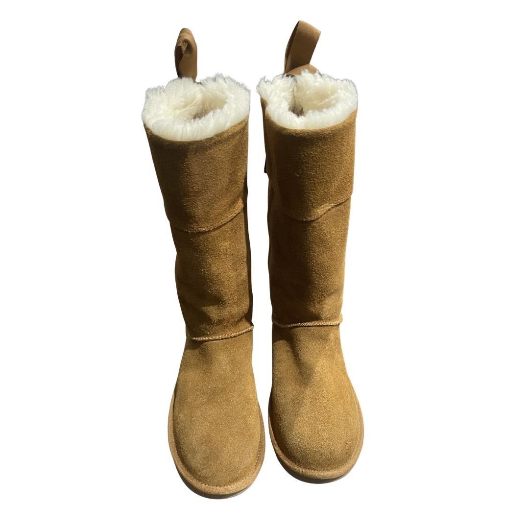 Koolaburra Koolaburra by UGG Andrah Tall Chestnut Suede Boots Sheepfur Size US 10 / IT 40 - 2 Thumbnail