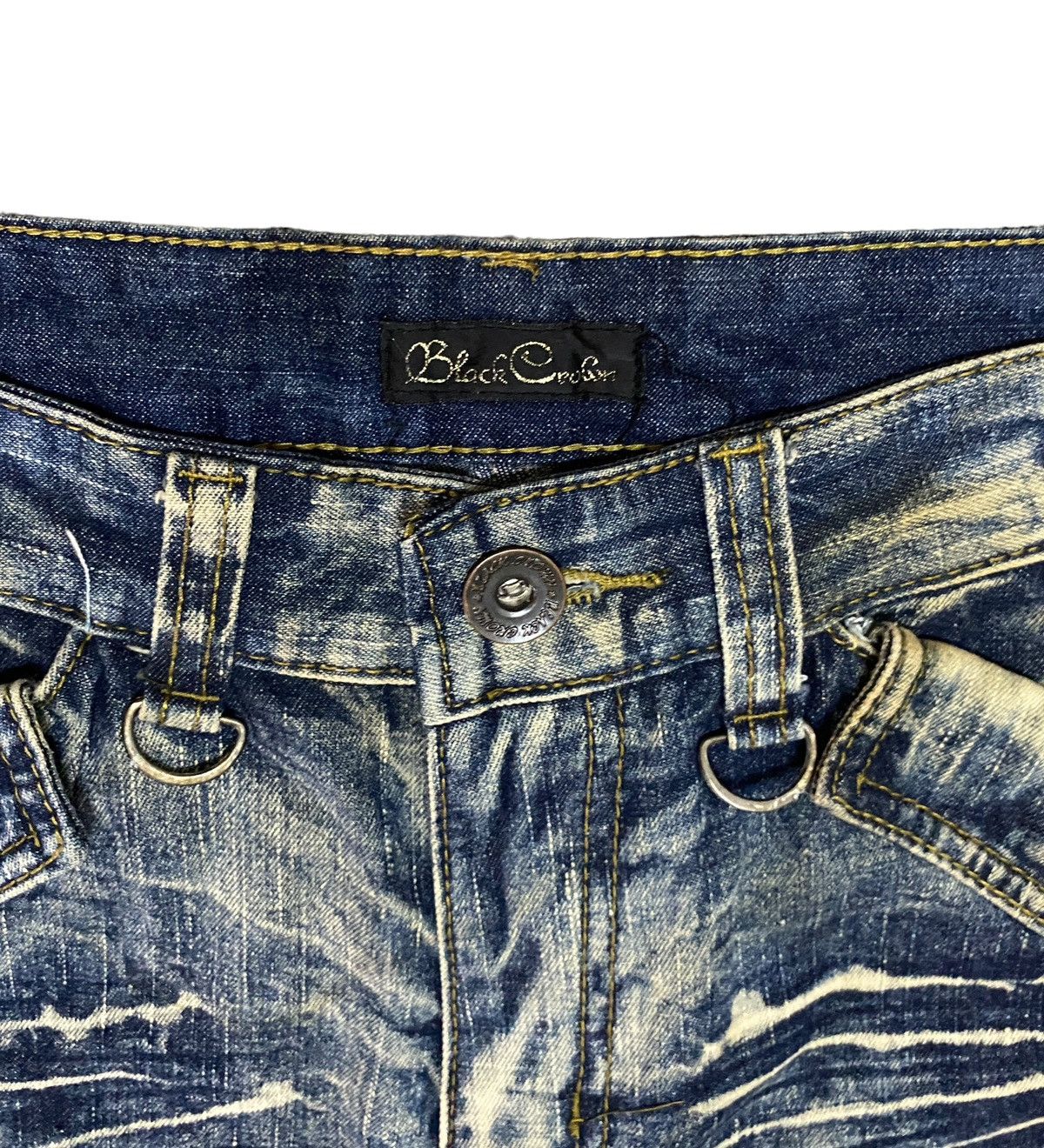 If Six Was Nine Rare Design Vintage Brand Black Crown Flared Jeans 1990s Size US 32 / EU 48 - 13 Thumbnail