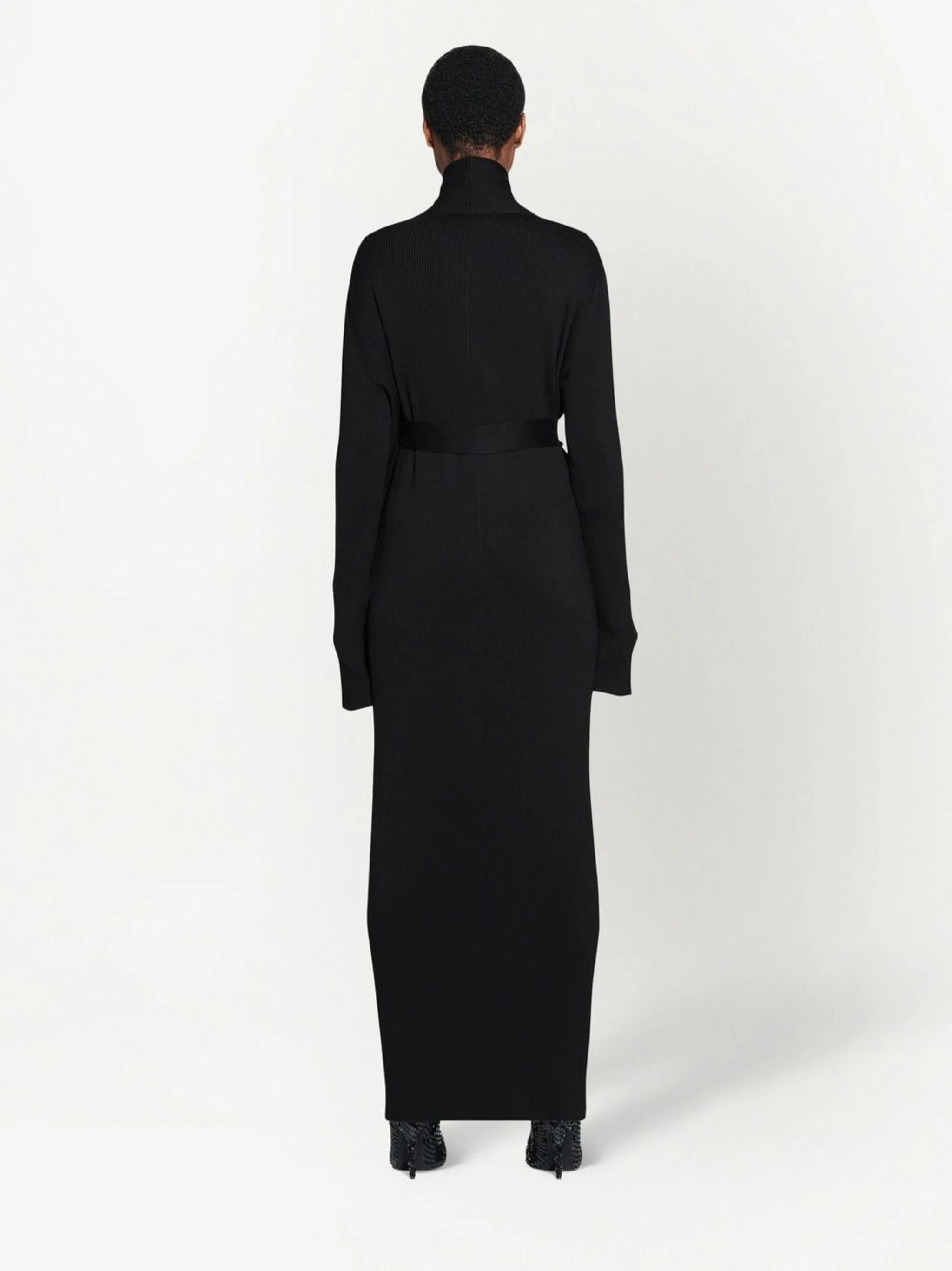 Balenciaga o1mt1gz0824 Wrap Dress in Black Size XL / US 12-14 / IT 48-50 - 3 Thumbnail
