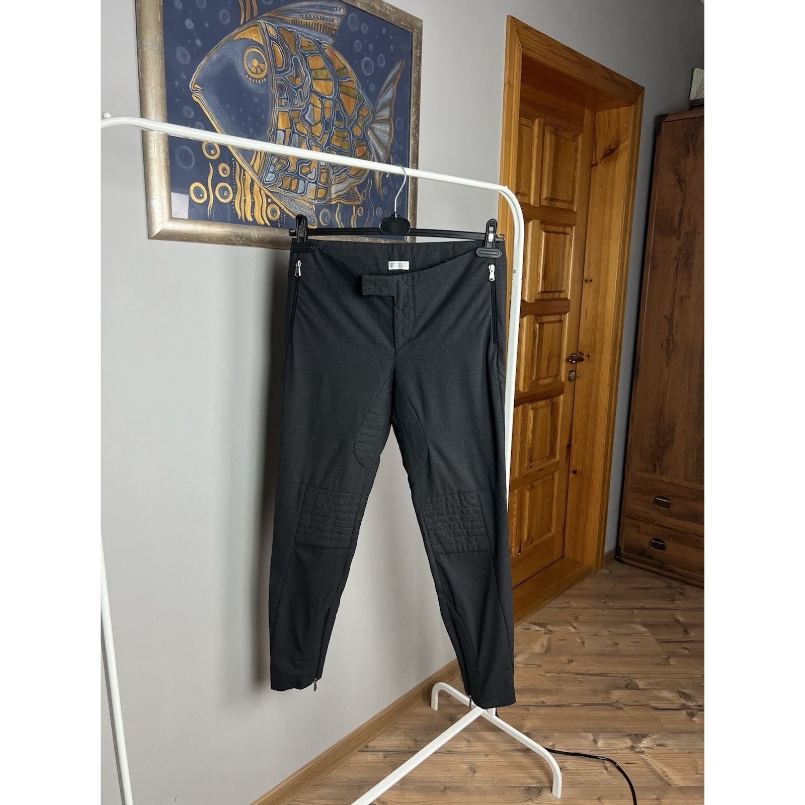 Brunello Cucinelli MINT! Brunello Cucinelli Gray Moto Byker Style Wool Pants Si Size 28" / US 6 / IT 42 - 3 Thumbnail