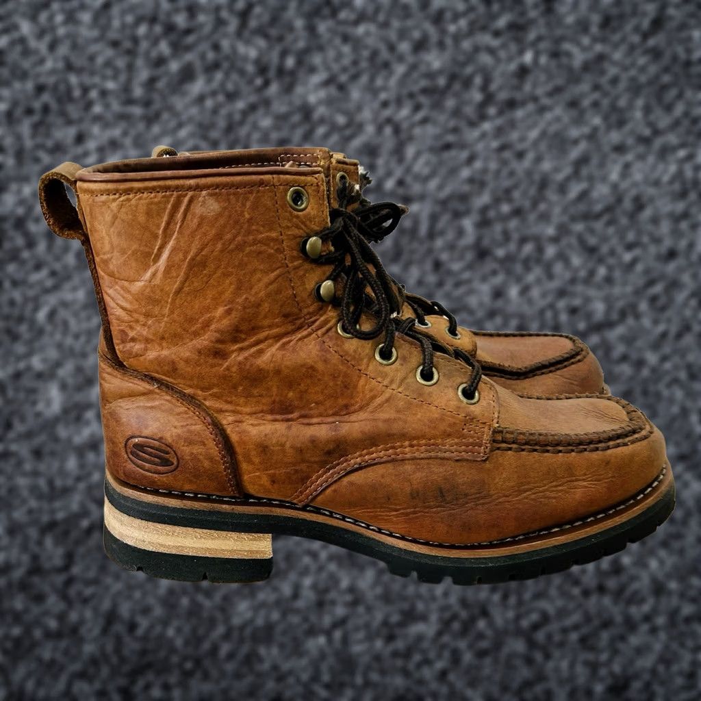 SKECHERS Skechers Cascades Black Leather Oil Resistant Boots  display picture 2