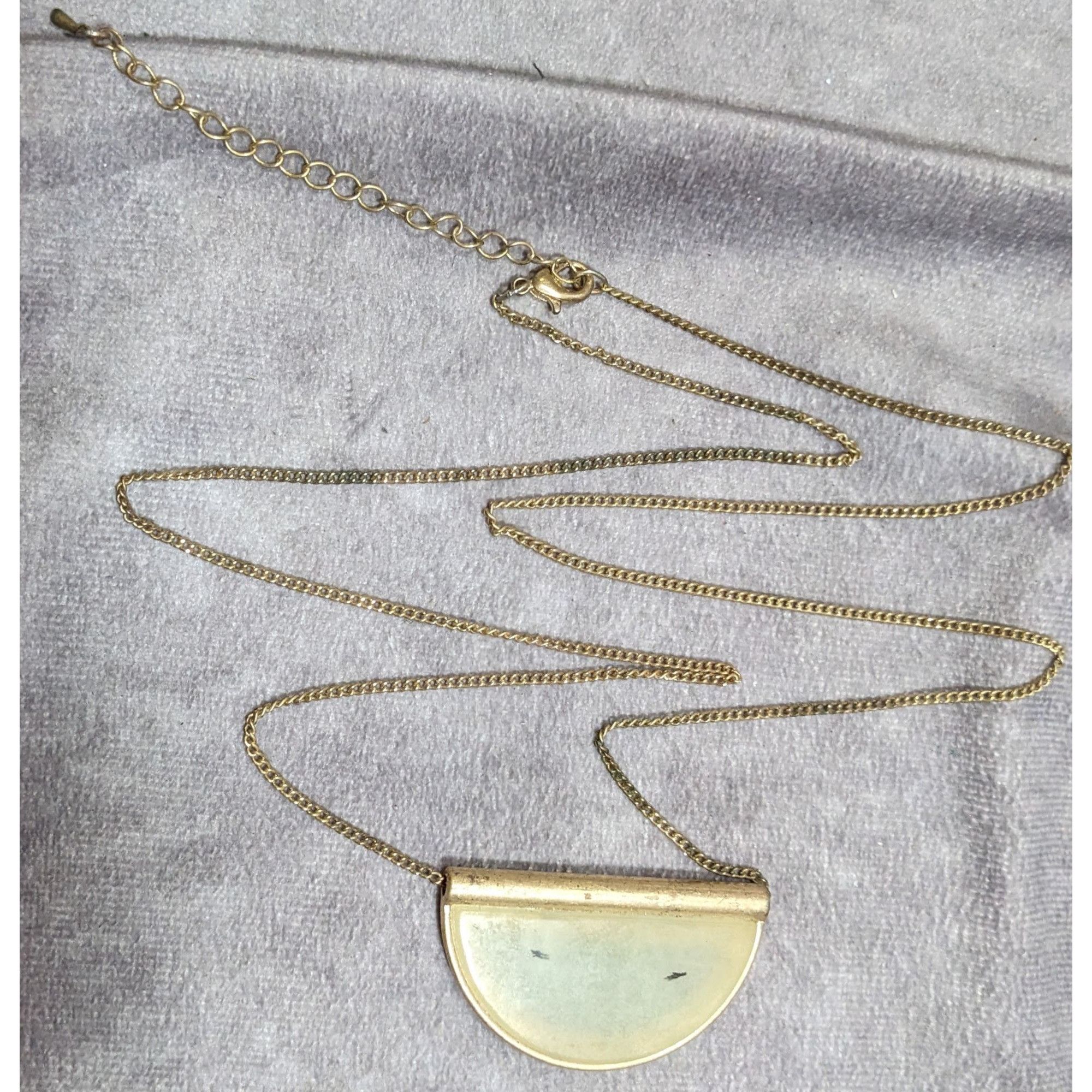 Other Geometric Rutilated Quartz Half Circle Pendant Necklace Size ONE SIZE - 10 Thumbnail