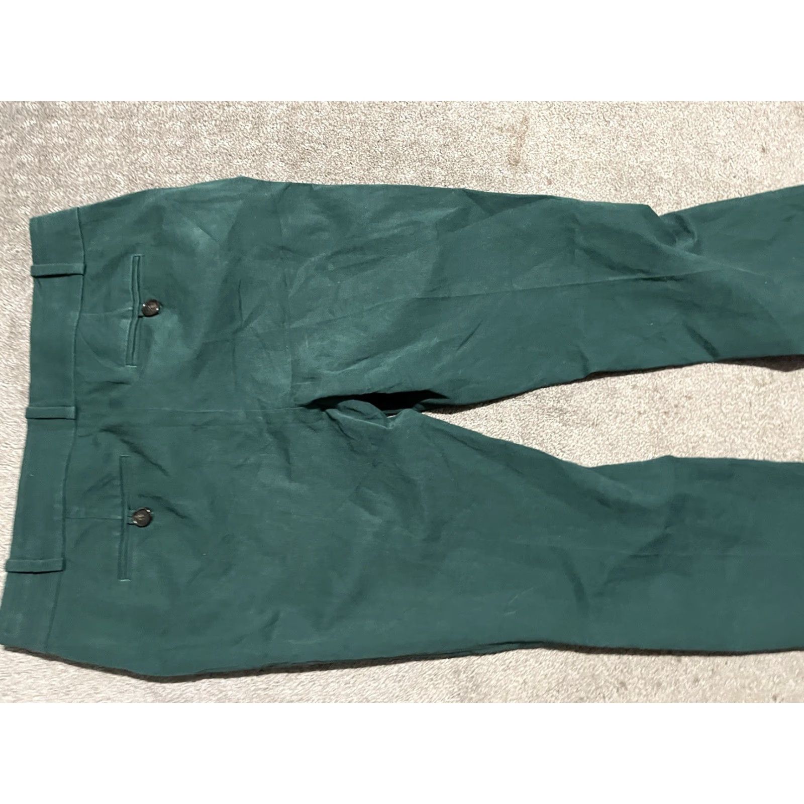 Ann Taylor Ann Taylor Loft Women's Dress Pants Julie Skinny Pants 10P Petite Green Casual Career City Modern 28 in Inseam Size 32" / US 10 / IT 46 - 4 Thumbnail
