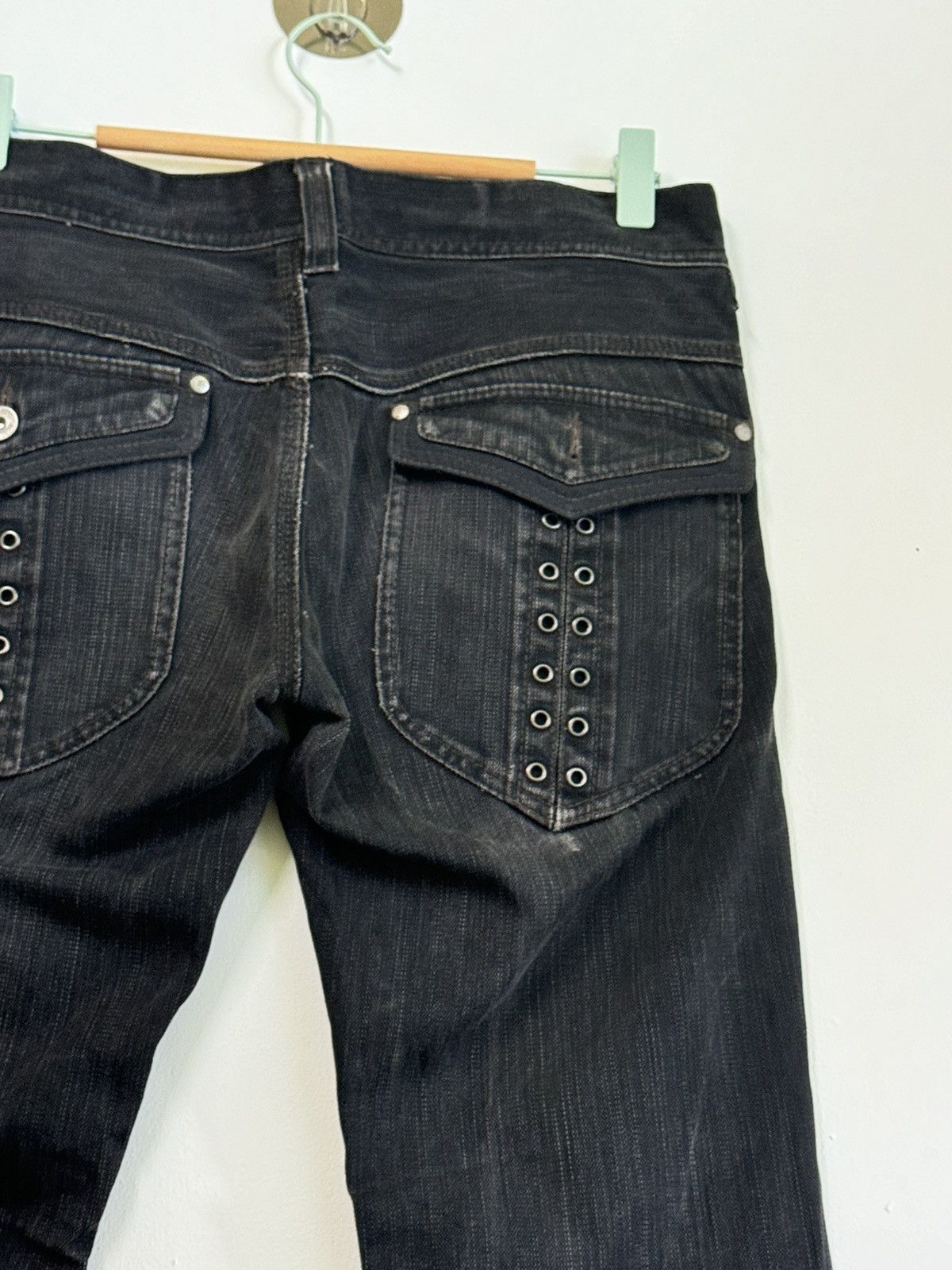 Nicole Club HIDEWAYS NICOLE TWIST LEG BLACK DENIM JEANS Size US 31 - 11 Thumbnail