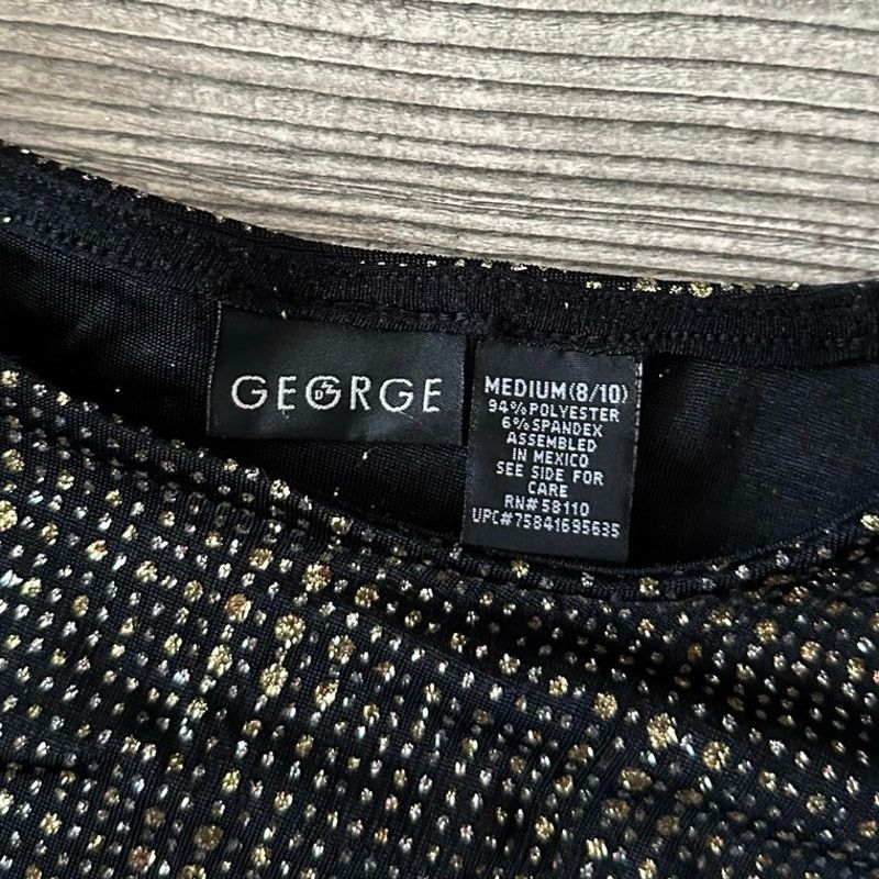 George george gold sparkly black tank top Size M / US 6-8 / IT 42-44 - 3 Thumbnail
