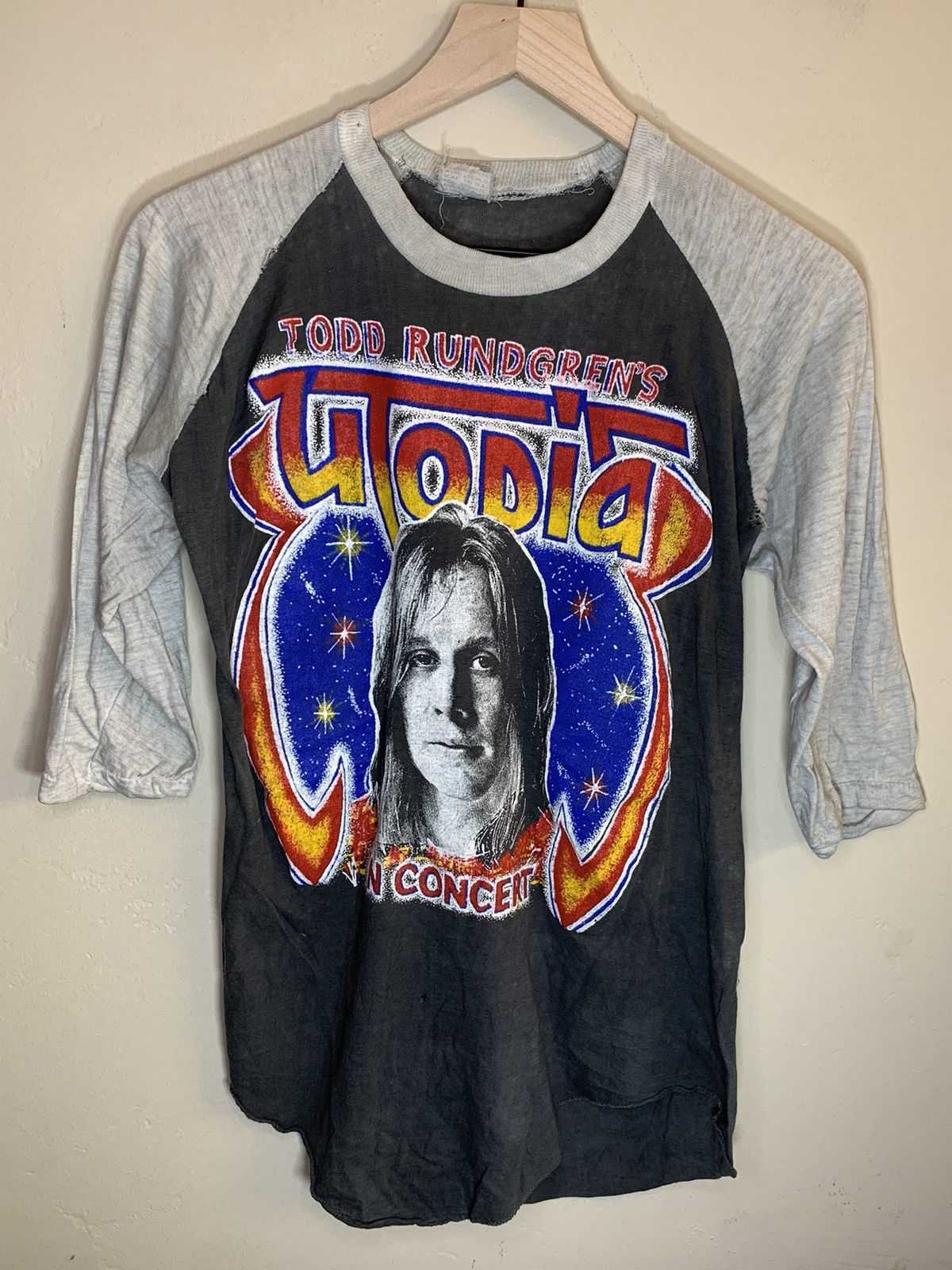 Band Tees RARE* Vintage 70’s Todd Rundgren Utopia Concert Raglan Shirt Size US M / EU 48-50 / 2 - 1 Thumbnail