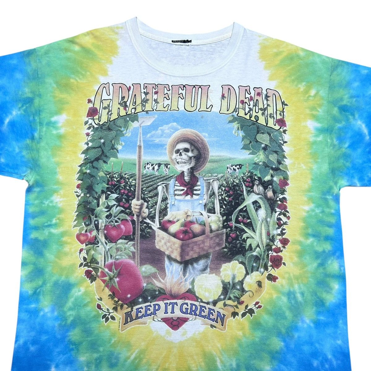 Liquid Blue Vintage 2000s Grateful Dead Liquid Blue Keep It Green TShirt Size US XL / EU 56 / 4 - 4 Thumbnail