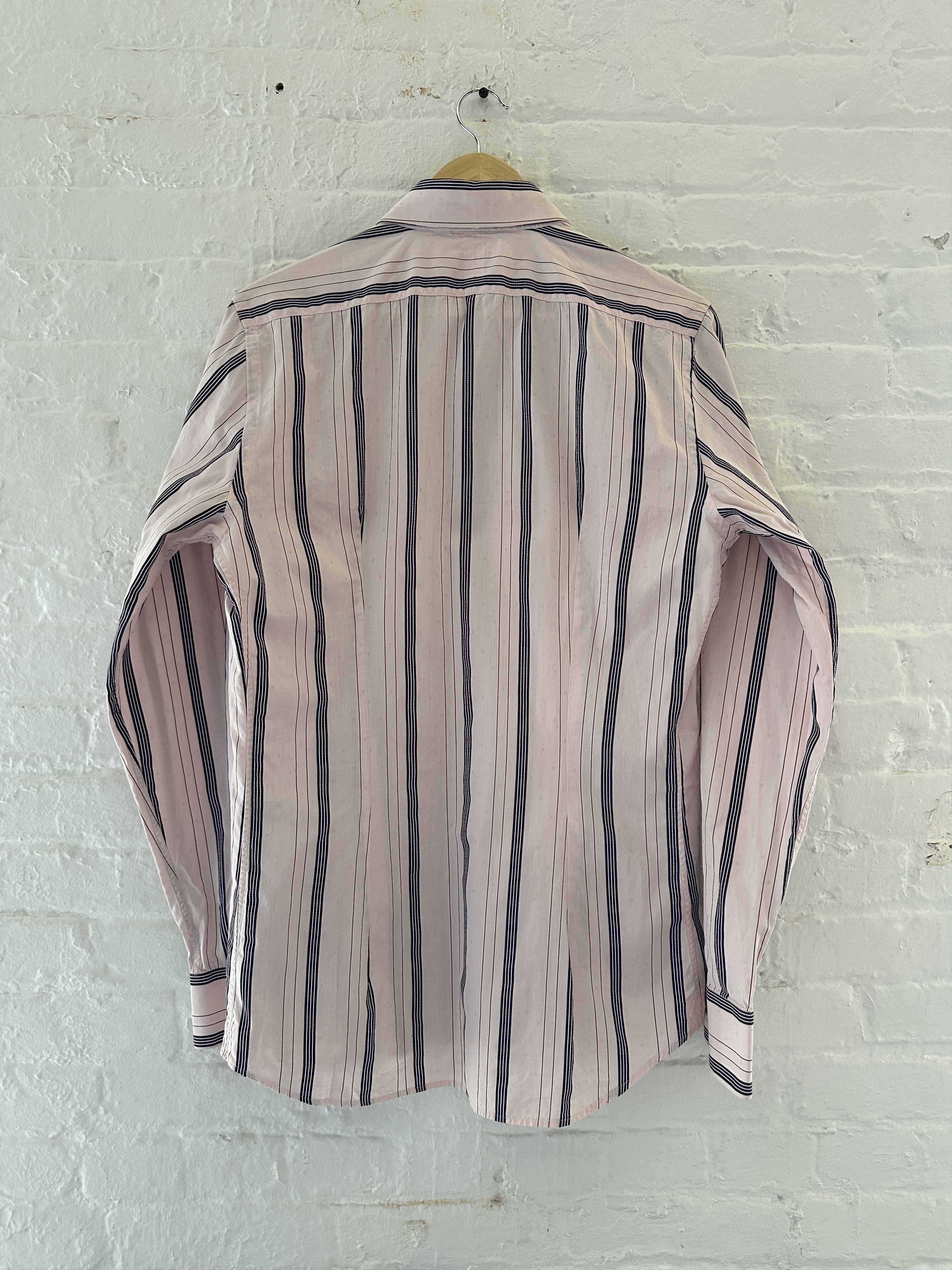 Prada Vintage 2000s Prada Striped Button Up Shirt Size US S / EU 44-46 / 1 - 4 Thumbnail