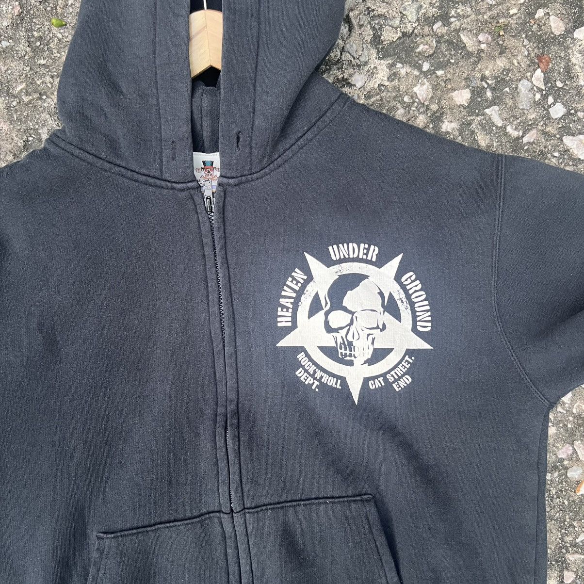 Japanese Brand “SKULL” HEAVEN UNDERGROUND ZIP UP HOODIE Size US M / EU 48-50 / 2 - 8 Thumbnail