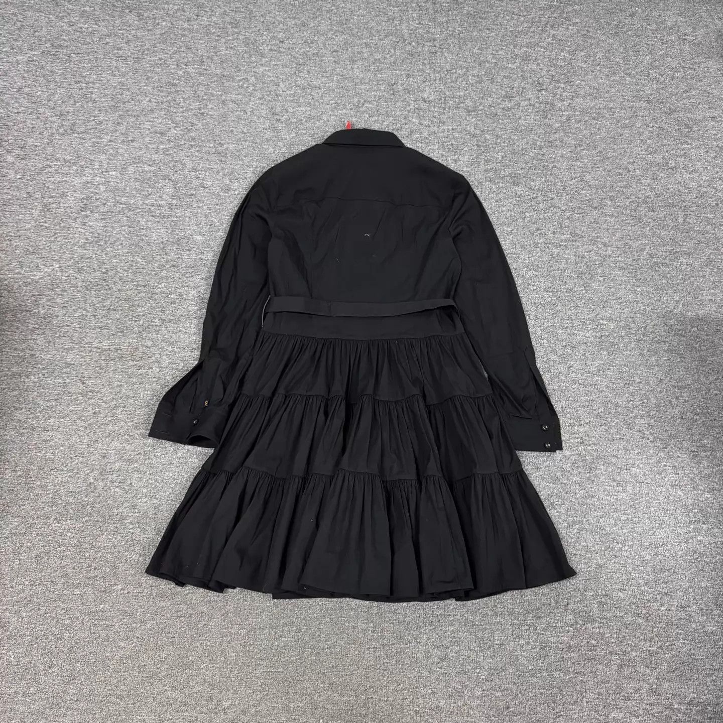 Louis Vuitton LV black waist-tie long-sleeve shirt dress 40 NWT Size M / US 6-8 / IT 42-44 - 2 Thumbnail