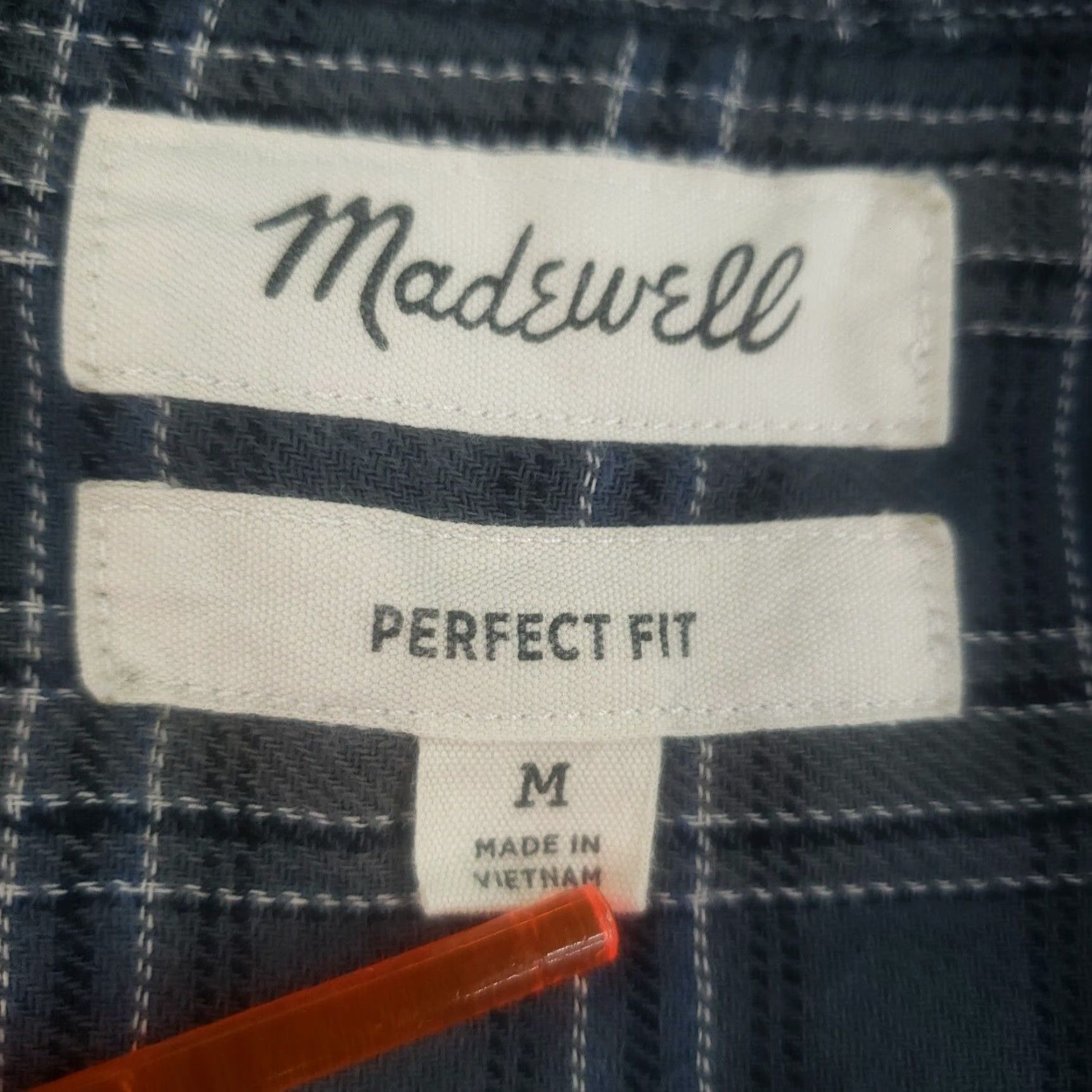 Madewell VINTAGE Madewell Men's Shirt Long Sleeve Cotton Plaid Button-Up Casual Regular Fit Green 90s Mens Size US M / EU 48-50 / 2 - 6 Thumbnail