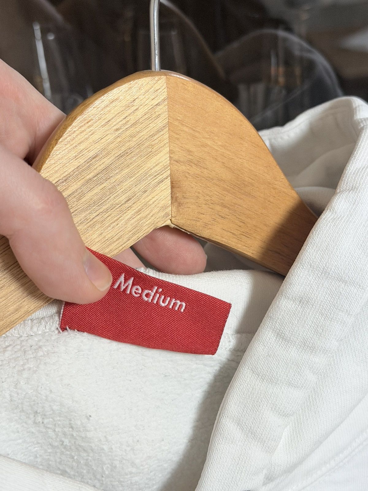 Supreme Supreme Piping Script Logo Hoodie Off White Pink M Size US M / EU 48-50 / 2 - 15 Thumbnail