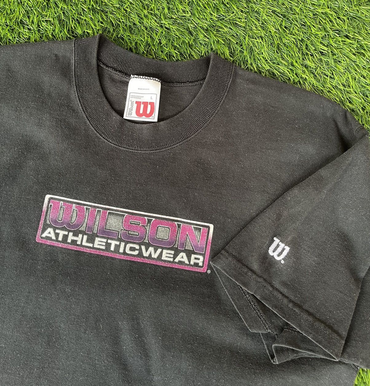 Vintage × Wilson Vintage’90s🔥WILSON ATHLETICWEAR🔥Big Logo Faded Tshirt Size US L / EU 52-54 / 3 - 12 Thumbnail