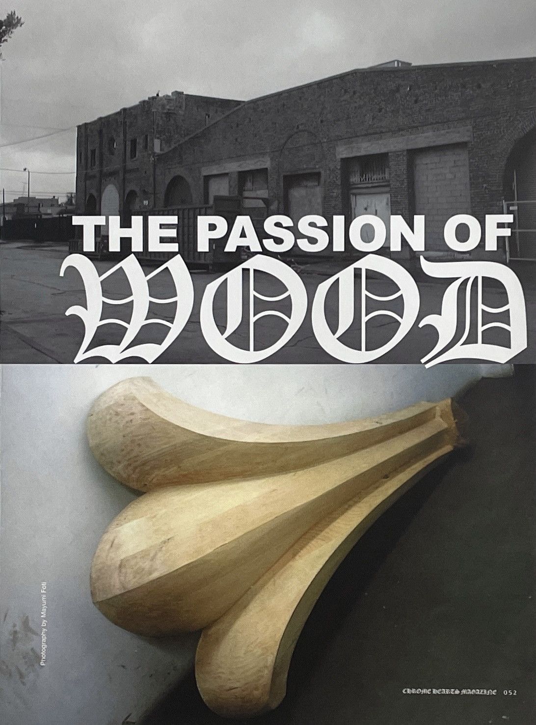 Chrome Hearts × Vintage Chrome Hearts passion of wood Poster framed 9x11 Size ONE SIZE - 2 Thumbnail