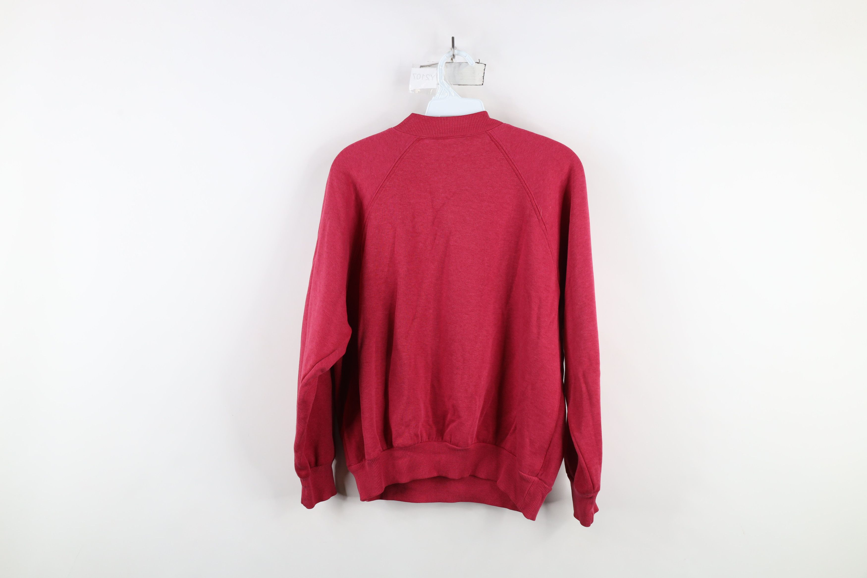 Vintage Vintage 90s Streetwear Flower Floral Henley Sweatshirt Red Size M / US 6-8 / IT 42-44 - 8 Thumbnail