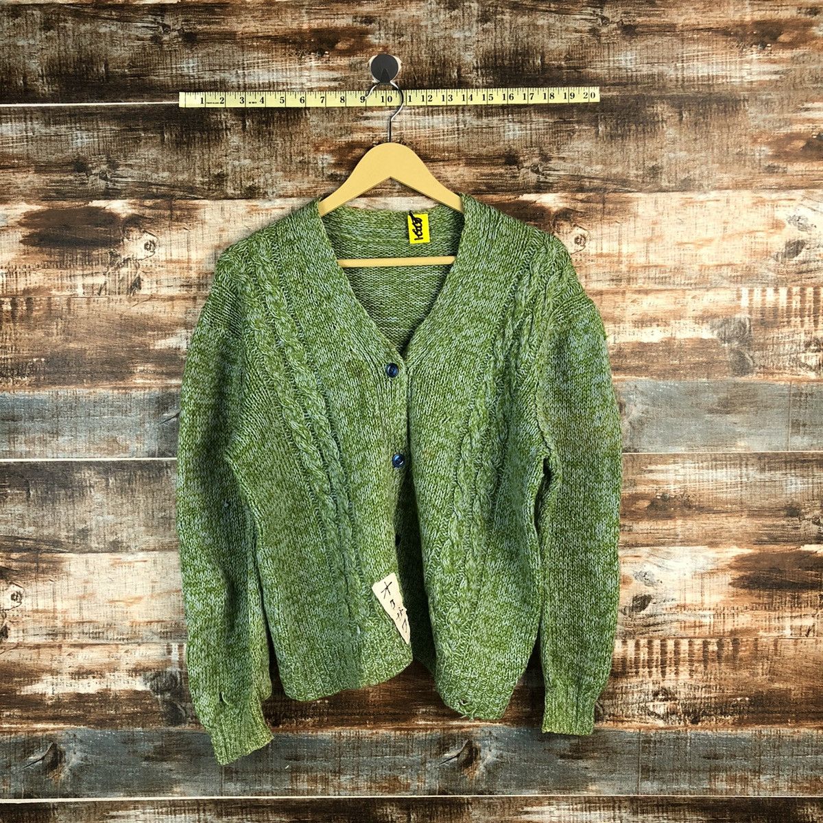 Japanese Brand Japan vintage Green Hand Knitwear cardigan #A2321 Size US S / EU 44-46 / 1 - 1 Thumbnail