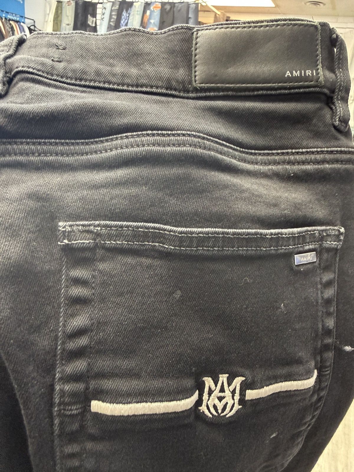 Amiri Amiri Black Tie-Dye Stretch Denim Jeans Size US 32 / EU 48 - 5 Thumbnail