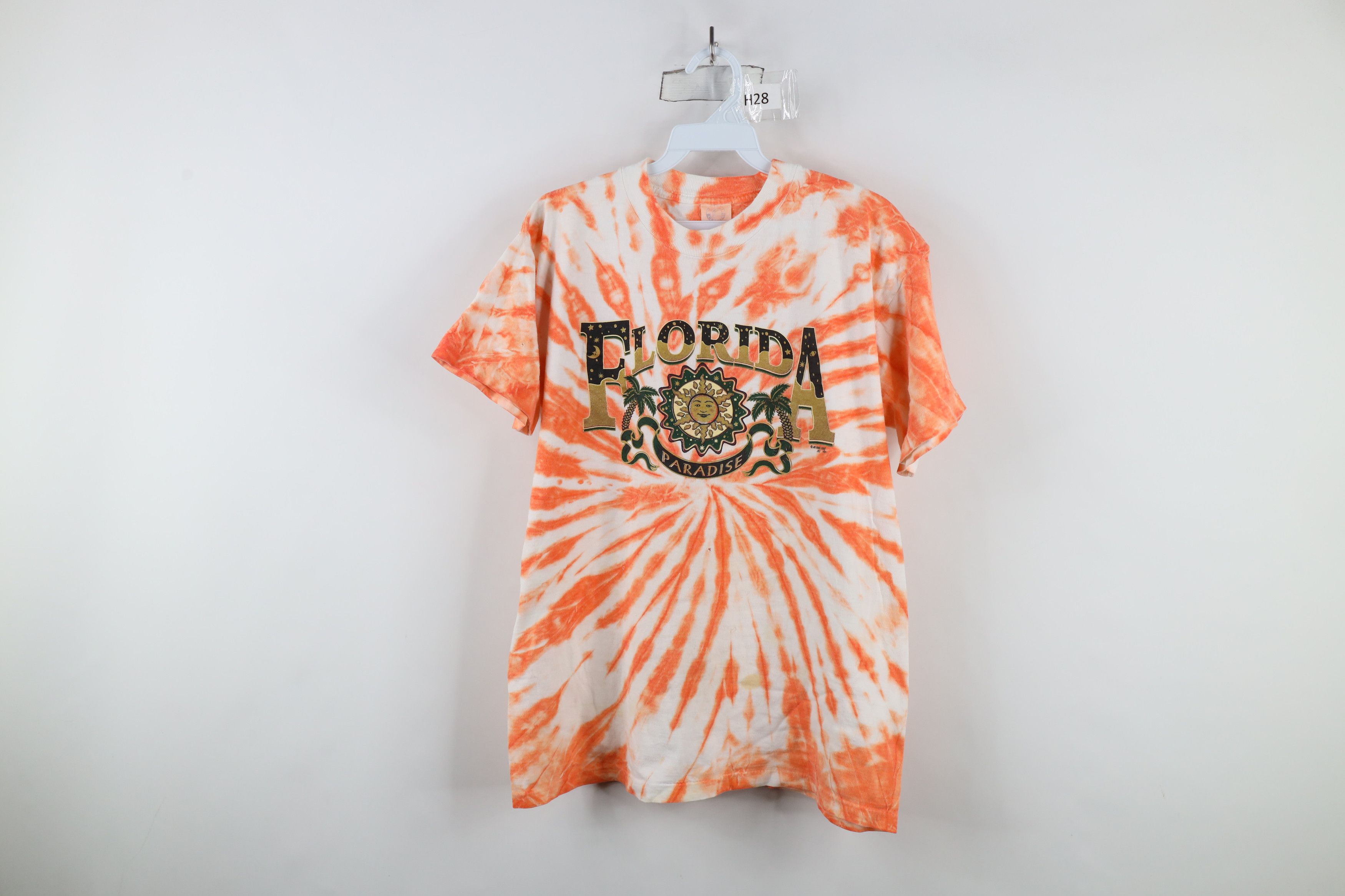 Vintage Vintage 90s Streetwear Acid Wash Florida Sun T-Shirt Cotton Size US L / EU 52-54 / 3 - 1 Thumbnail