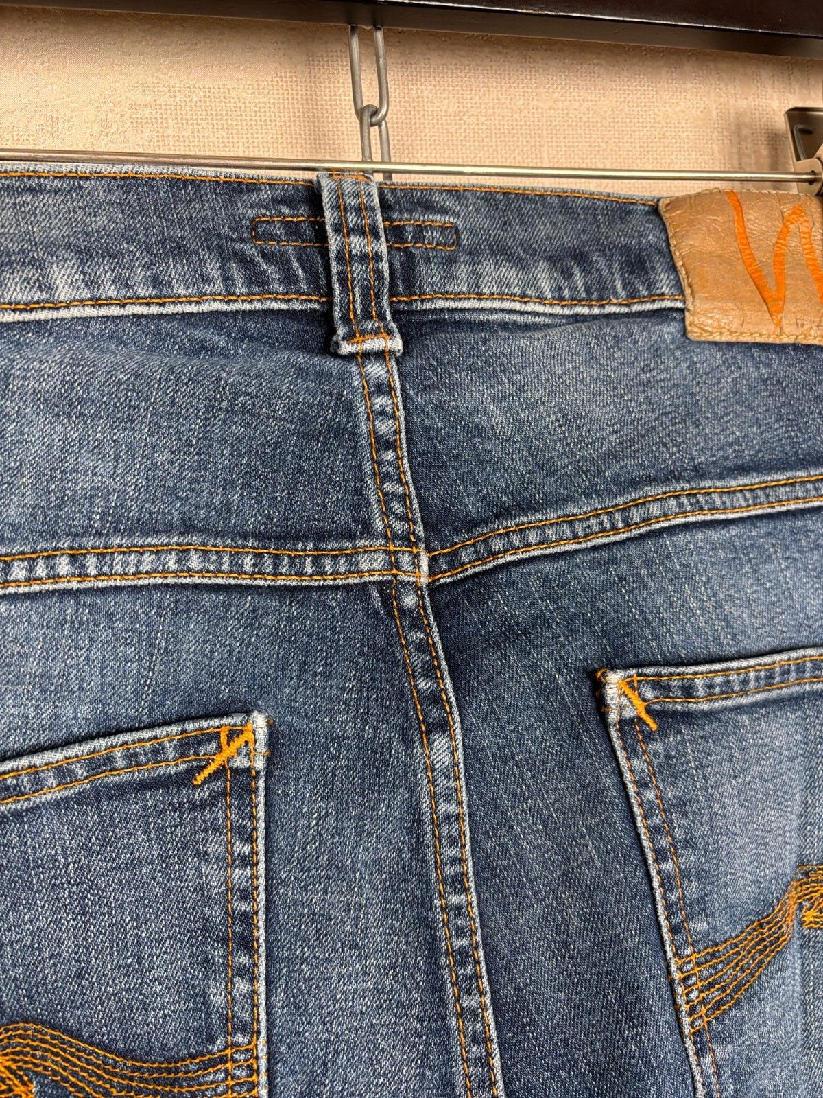 Nudie Jeans Nudie Jeans Co Grim Tim Dark Blue Orange W 32 L 34 Size US 32 / EU 48 - 18 Thumbnail