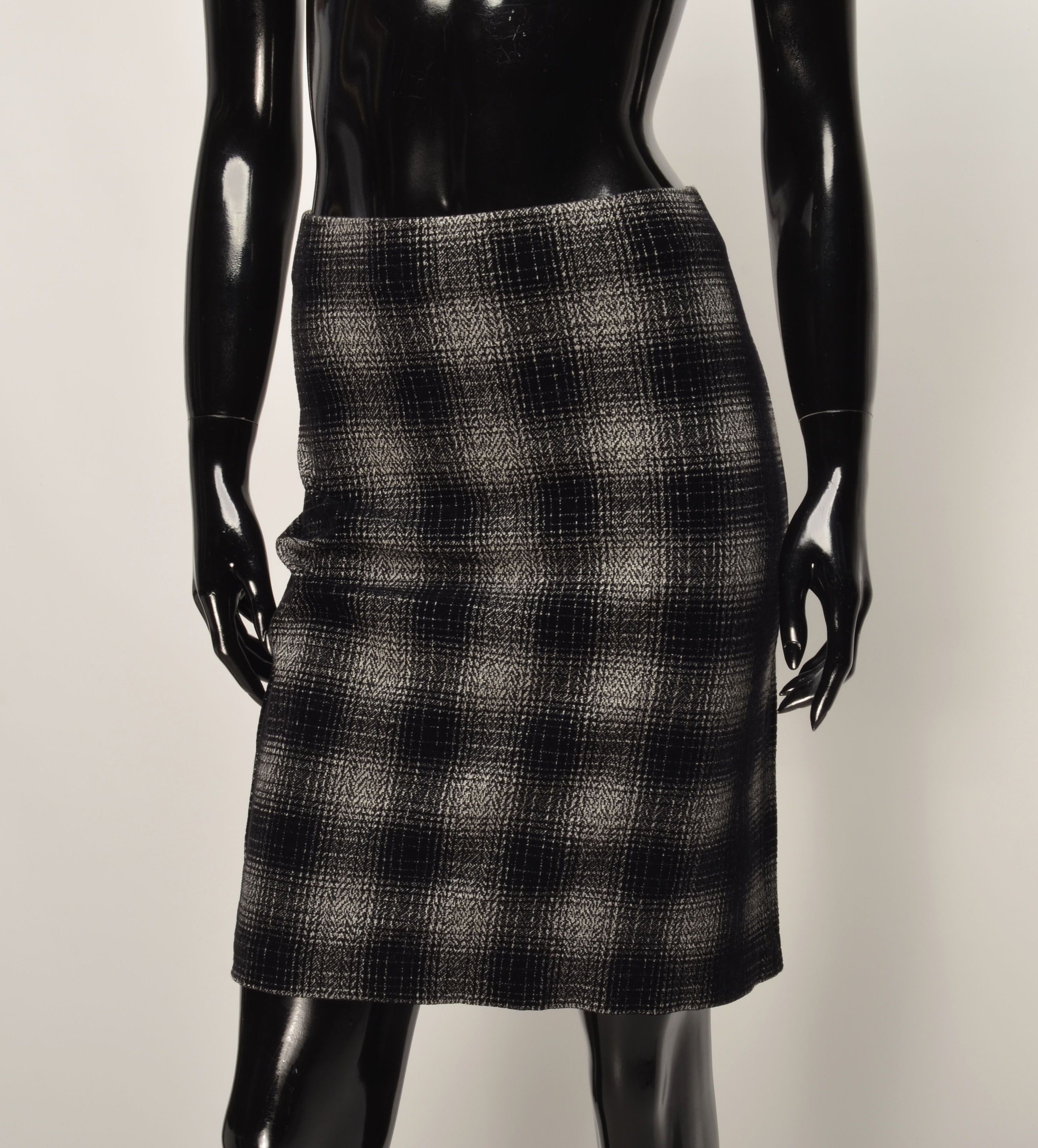 Wolford Wolford Plaid Elastic Waistband Mini Straight Pencil Skirt Size 25" / US 0 / IT 36 - 2 Thumbnail