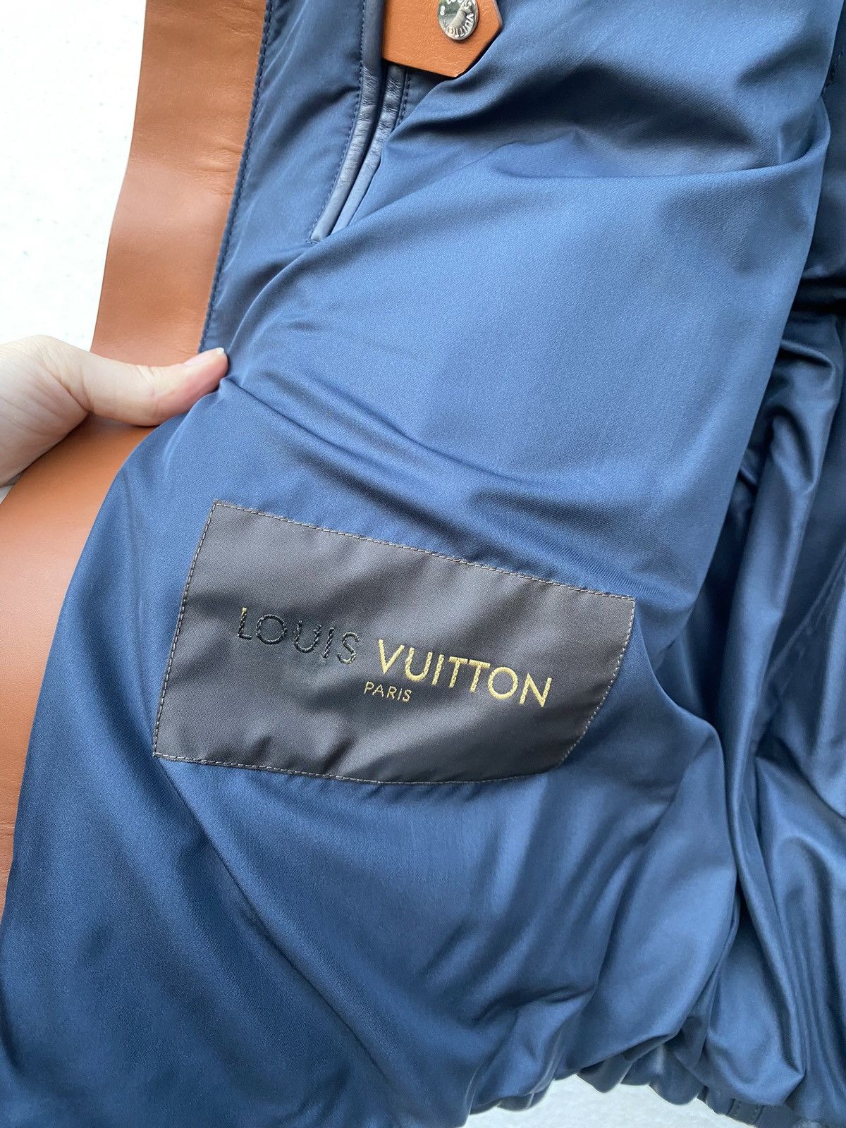 Louis Vuitton Navy Leather Vest Size US L / EU 52-54 / 3 - 12 Thumbnail