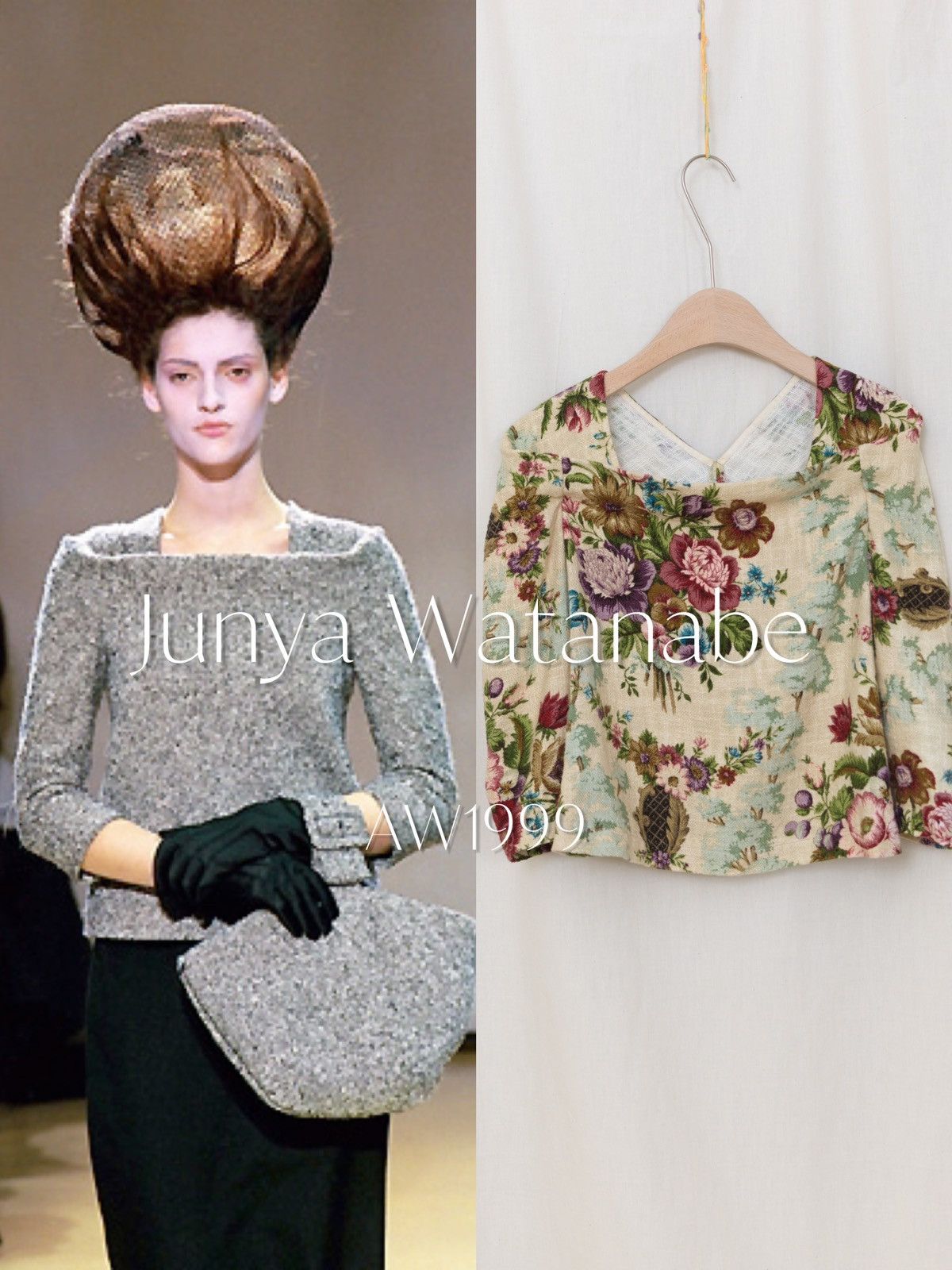 Junya Watanabe Junya Watanabe | AW1999 Vintage Floral Top Size S / US 4 / IT 40 - 1 Thumbnail