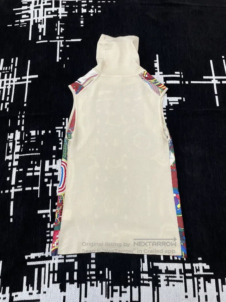 Hermes Hermes Silk Print Patch Cashmere High Neck Sleeveless Top Size XS / US 0-2 / IT 36-38 - 3 Thumbnail