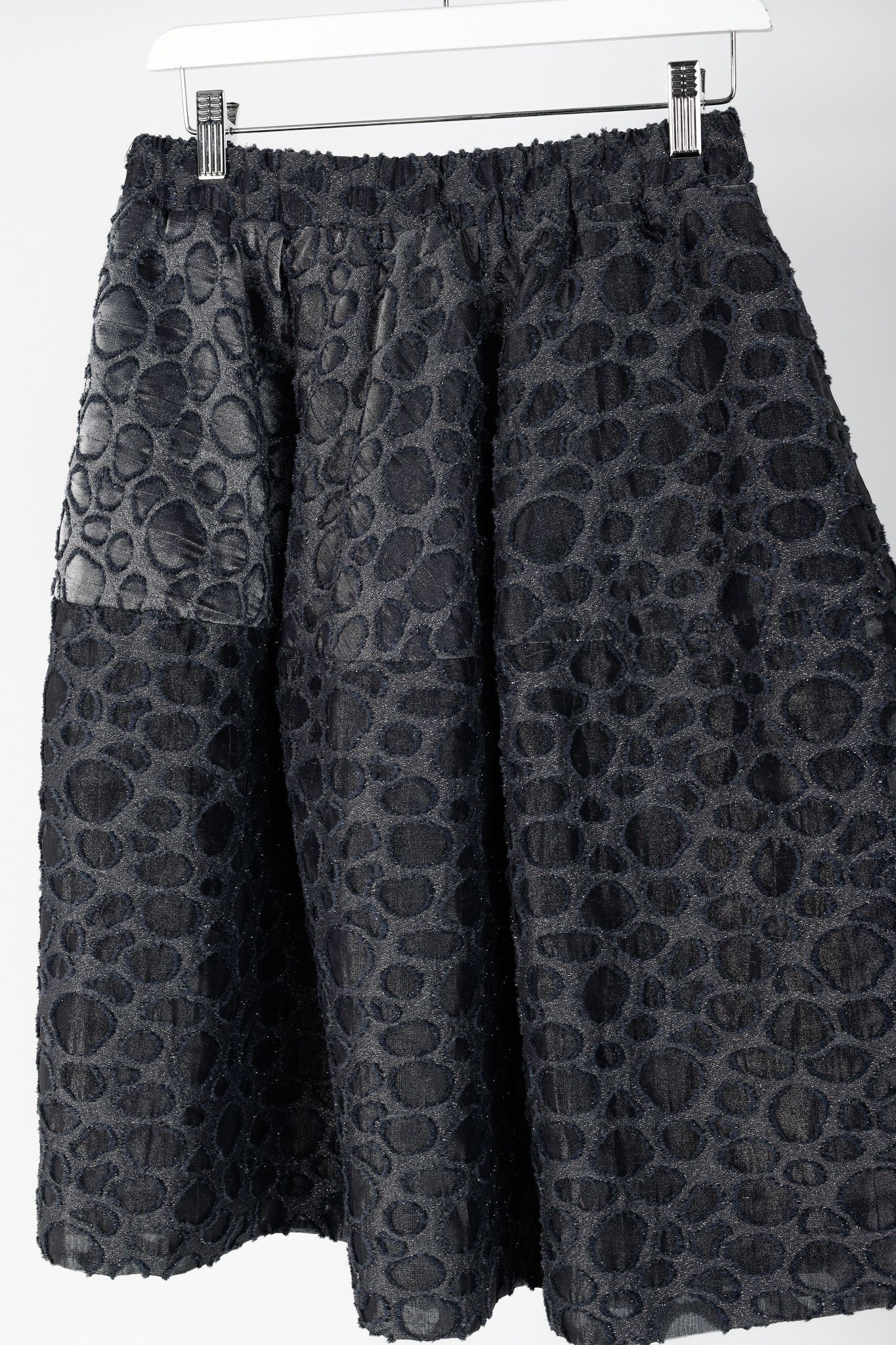 CO Co PF/16 Grey Metallic Spotted-Jacquard Gathered Mini Skirt Size 26" / US 2 / IT 38 - 3 Thumbnail