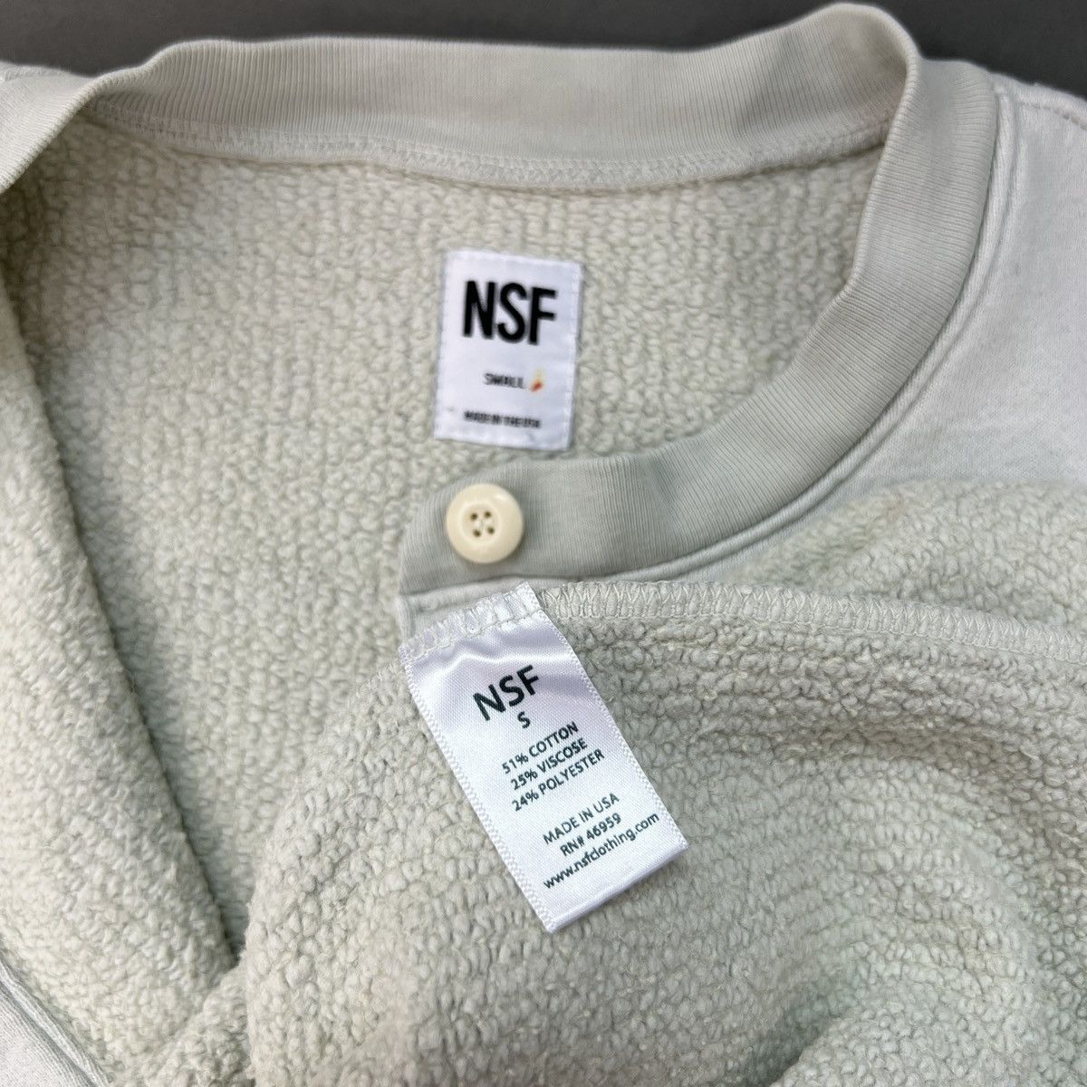 NSF NSF TERRYCLOTH Viscose Sweatshirt Size US S / EU 44-46 / 1 - 4 Thumbnail