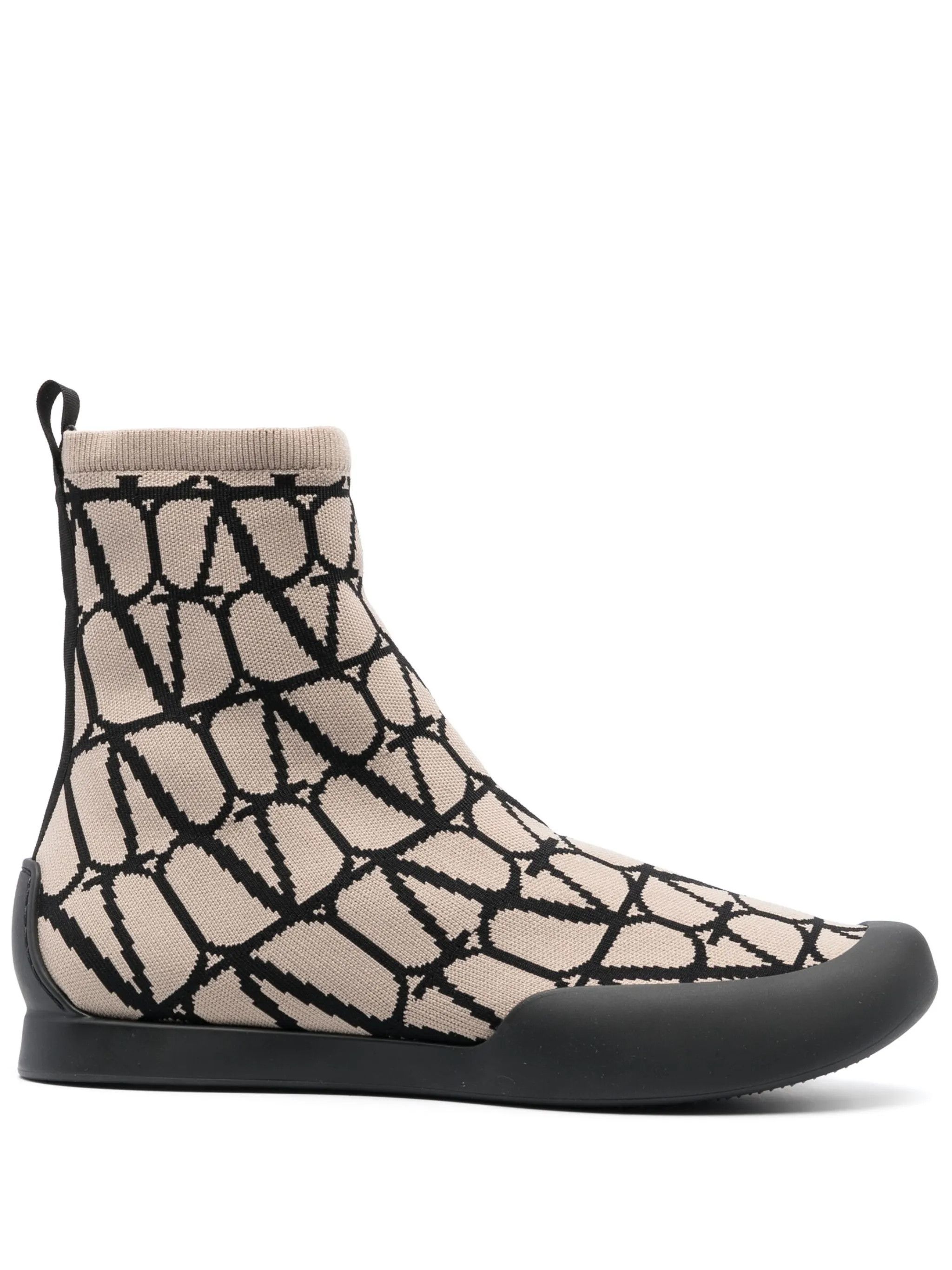Valentino o1y0525 Hi-Top Sneakers in Beige/Black Size US 7 / EU 40 - 1 Thumbnail
