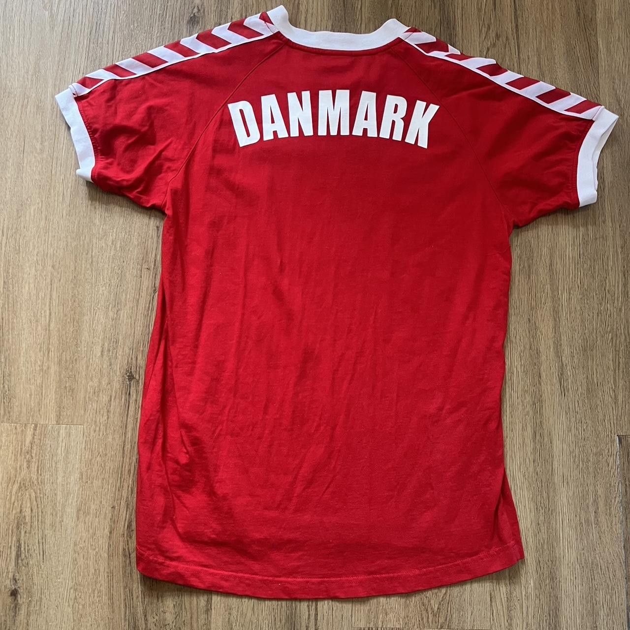 Hummel 70s Hummel Denmark football shirt football Vintage 90s Size US L / EU 52-54 / 3 - 2 Thumbnail