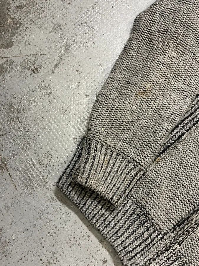 Dirk Bikkembergs 2000s Bikkembergs Knit Grey Zip-Up Hoodie Size US M / EU 48-50 / 2 - 8 Thumbnail