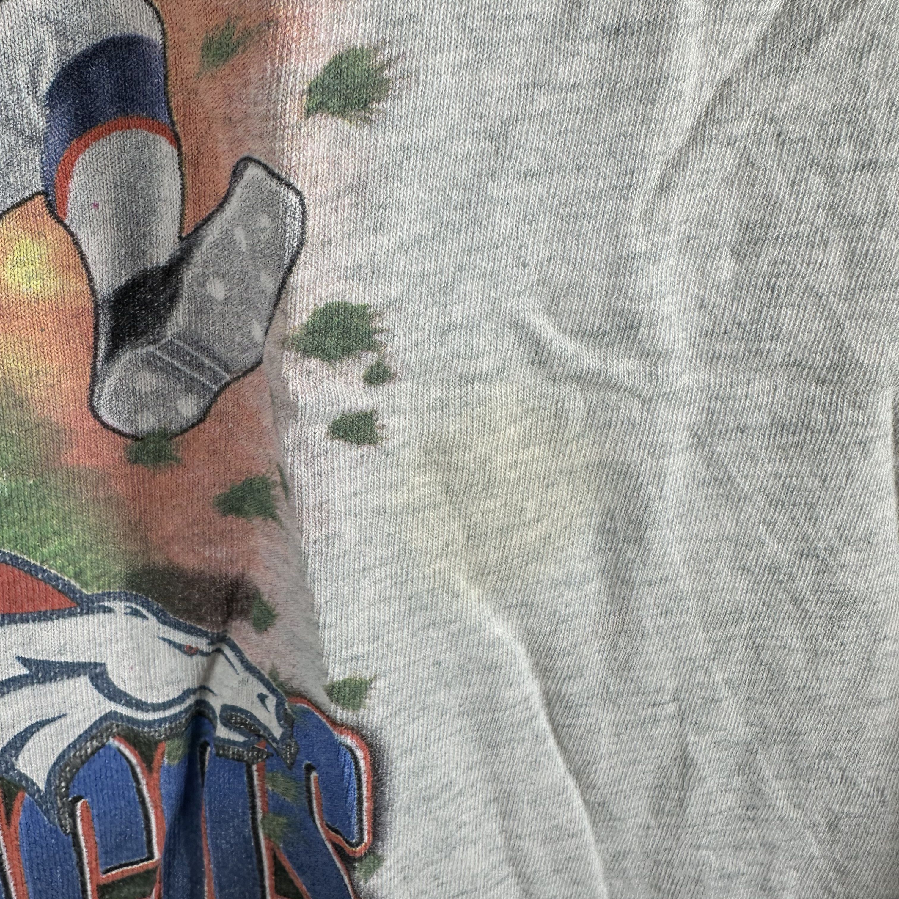 Vintage Vintage 1998 Denver Broncos NFL AFC Champions Caricature Tee Size US XL / EU 56 / 4 - 9 Thumbnail
