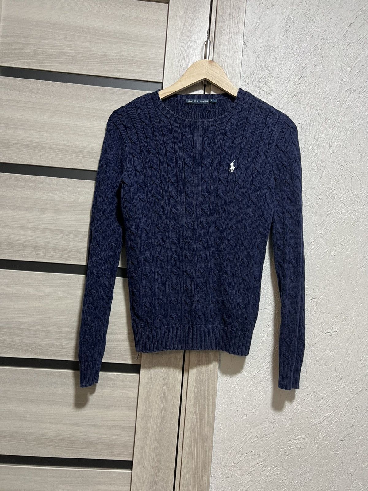 Ralph Lauren Polo Ralph Lauren Dark Blue Cable Knit Sweater Size S / US 4 / IT 40 - 13 Thumbnail
