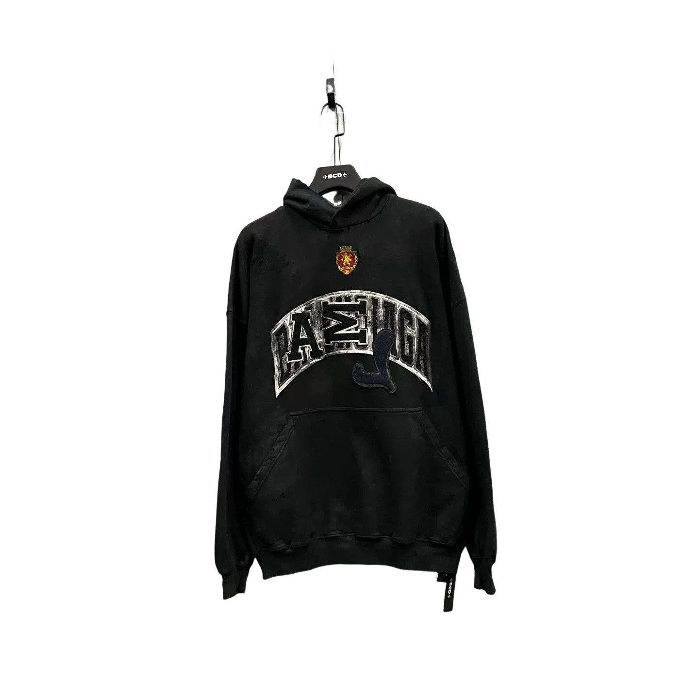 Balenciaga Balenciaga Distressed Embroidered Logo Hoodie Size 1 Size US S / EU 44-46 / 1 - 1 Thumbnail