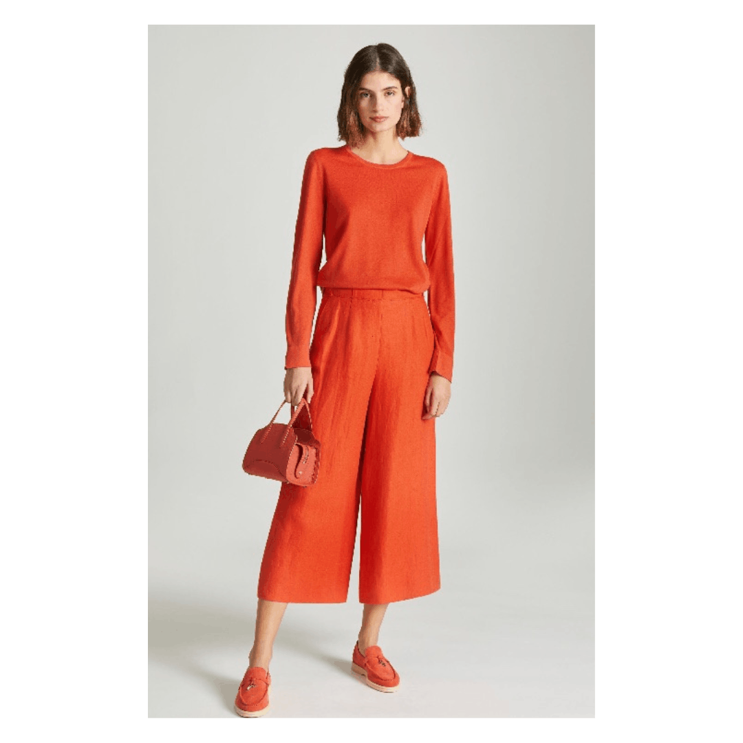 Loro Piana o1srvl11e1224 Neo Piuma Crewneck Sweater in Orange Size S / US 4 / IT 40 - 3 Thumbnail