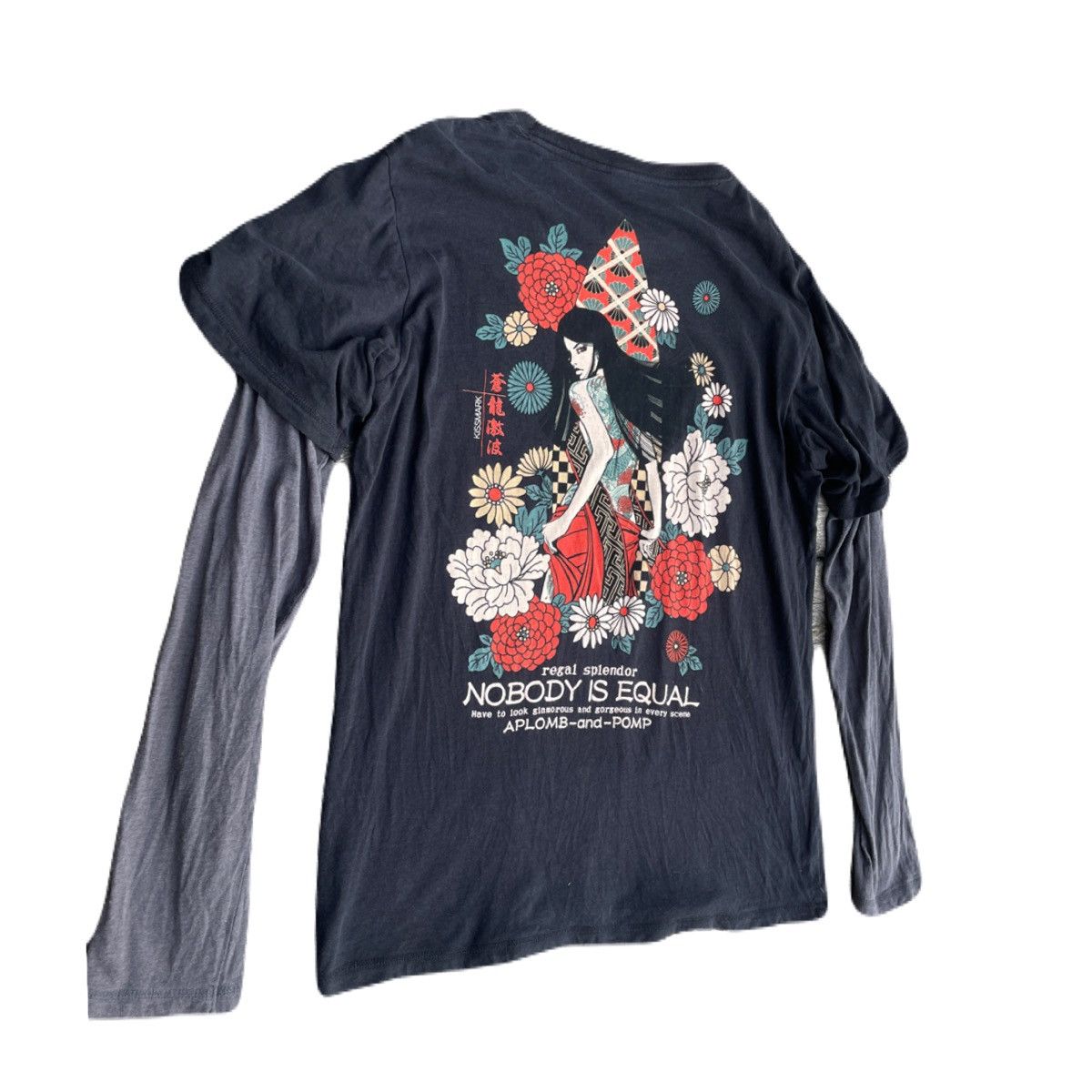 Japanese Brand 2000s Japanese archive Yakuza Layered Long Sleeve Tee Y2K Size US M / EU 48-50 / 2 - 3 Thumbnail