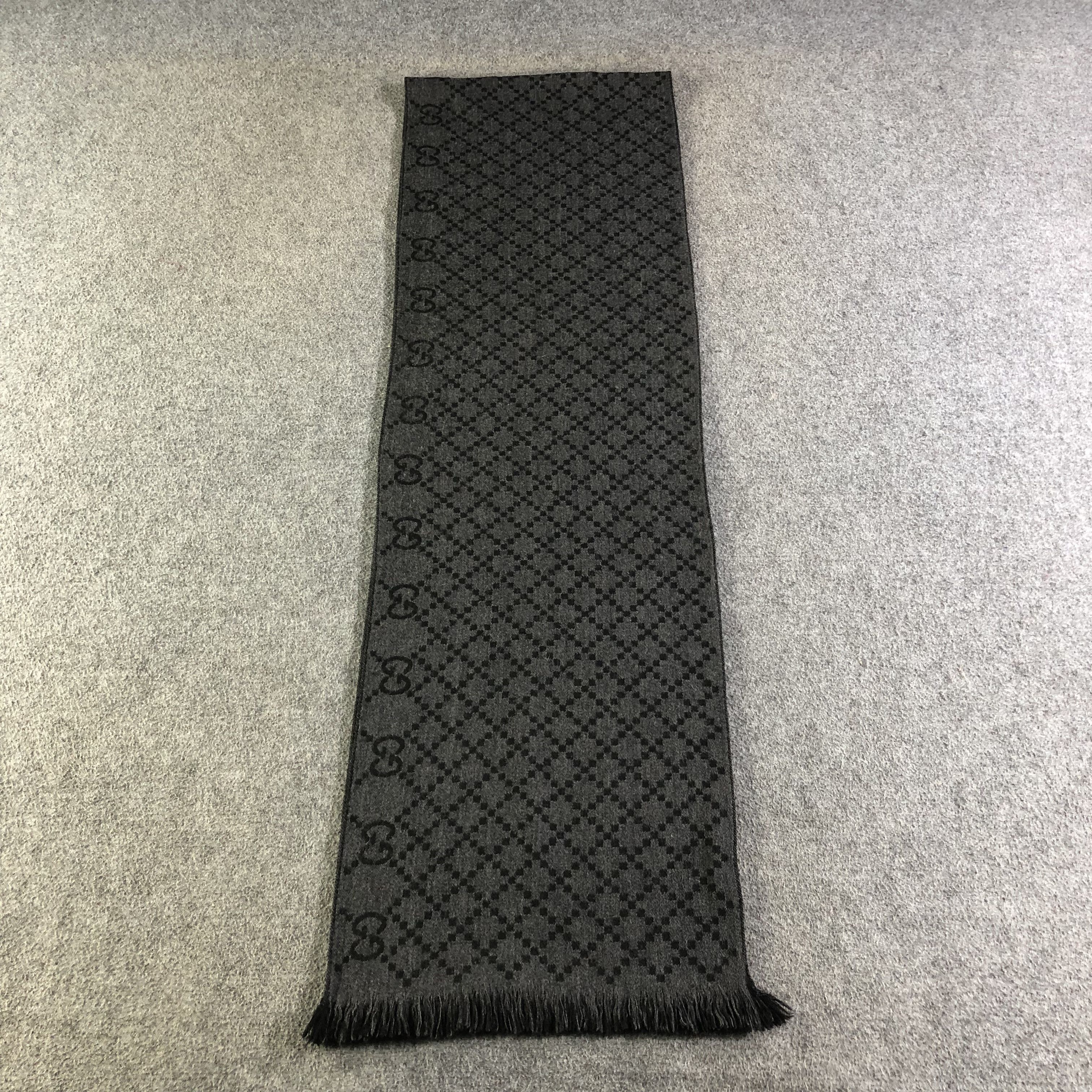 Gucci Gucci Monogram GG Wool/Silk Scarf Muffler Neckgear V2630 Size ONE SIZE - 2 Thumbnail