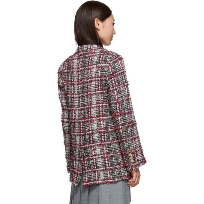 Thom Browne Thom Browne Red Prince of Wales Tweed Sack Blazer Size 36 Size US S / EU 44-46 / 1 - 2 Thumbnail