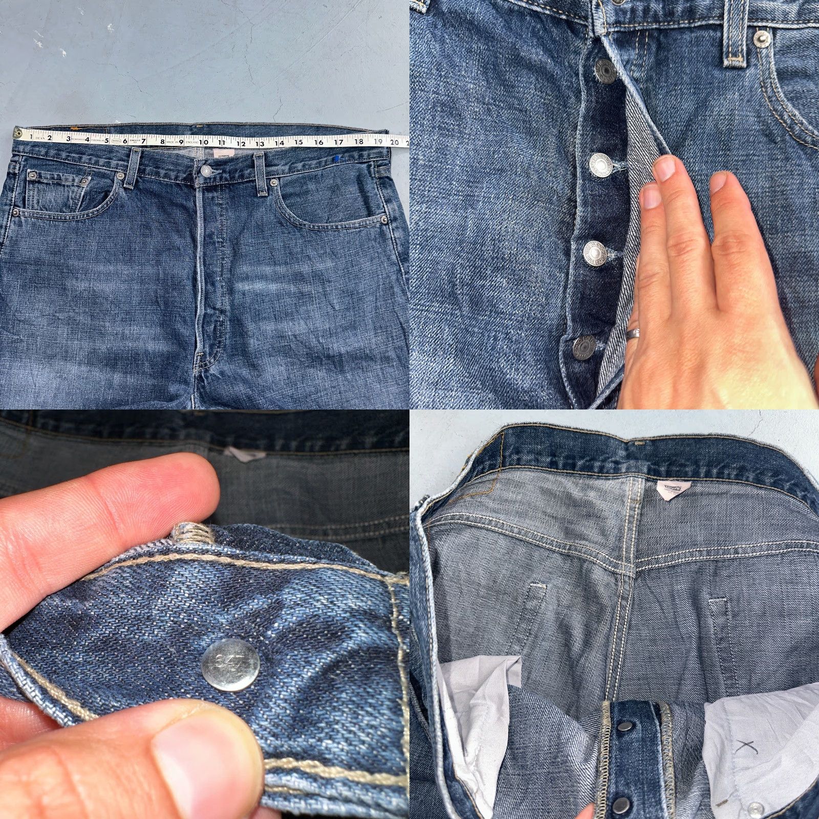 Levi's VINTAGE Levi's 501 Jeans Straight Men 38 Regular Blue 34x34 90s 90s Theme Classic Denim Button 5-Pocket Size US 38 / EU 54 - 8 Thumbnail